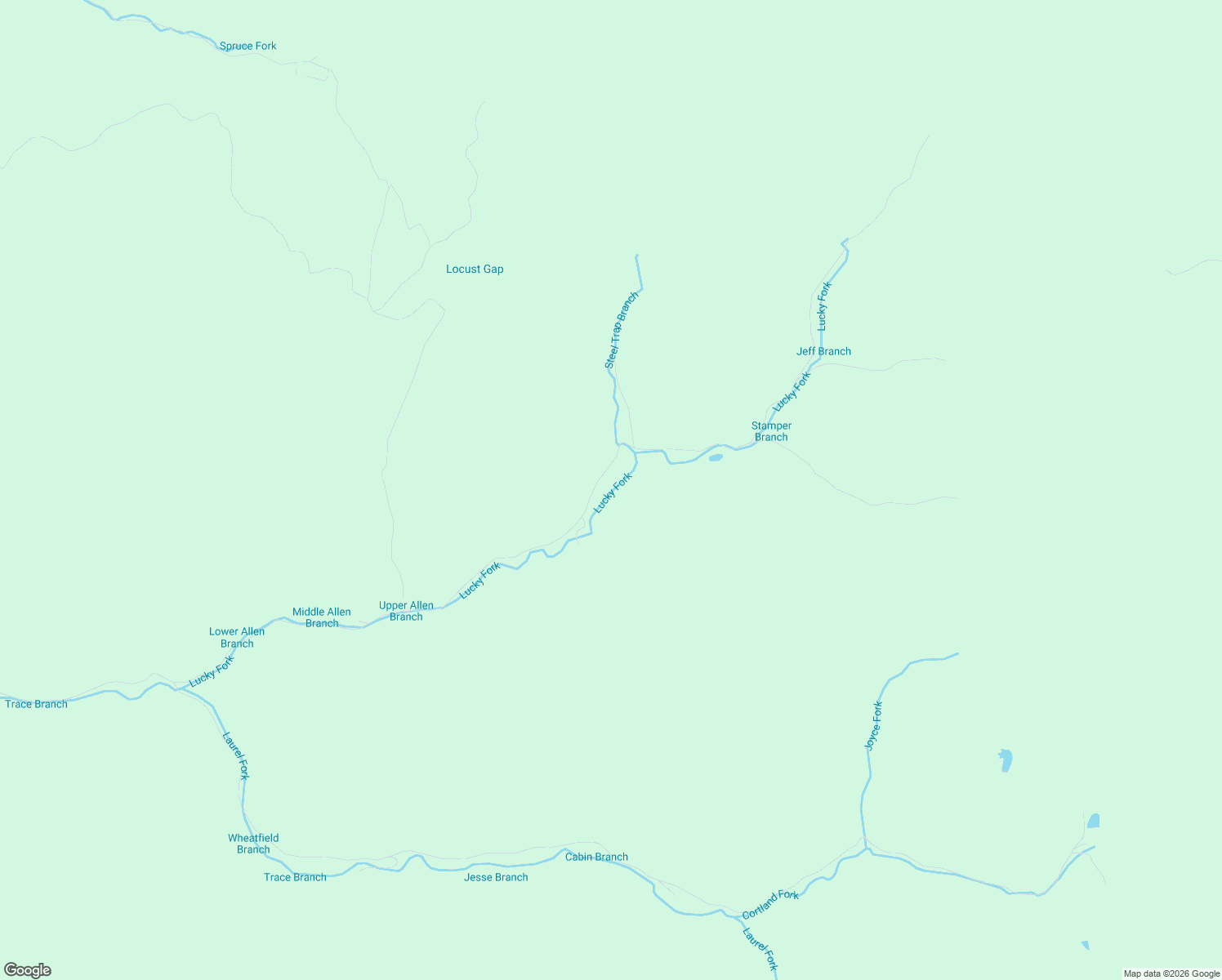 map of restaurants, bars, coffee shops, grocery stores, and more near 3839 Left Fork Buffalo Road in Buckhorn