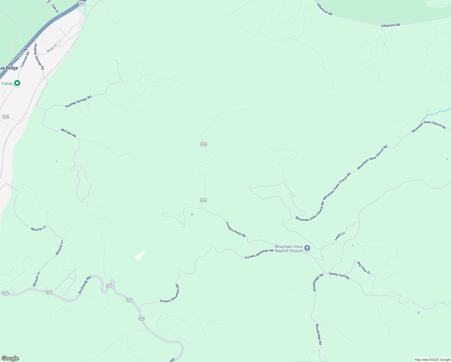 map of restaurants, bars, coffee shops, grocery stores, and more near 2241 Fosters Knob Road in Blue Ridge