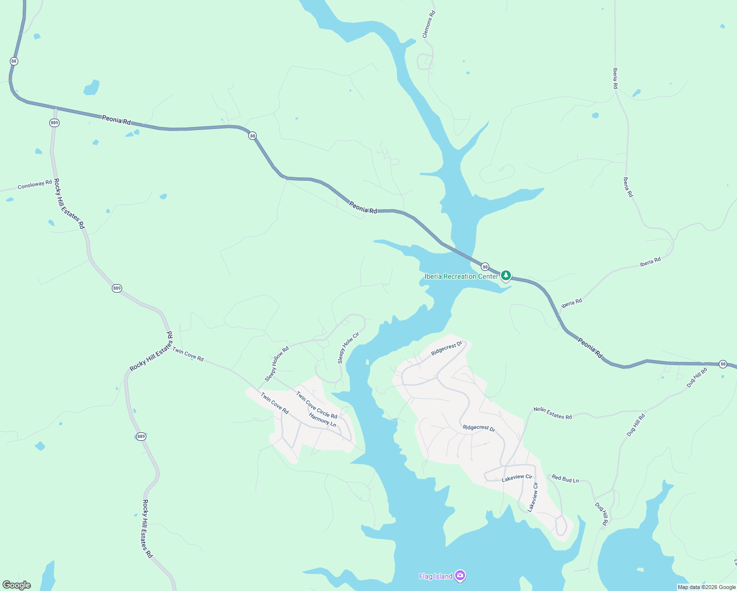 map of restaurants, bars, coffee shops, grocery stores, and more near 281 Powell Road in Clarkson