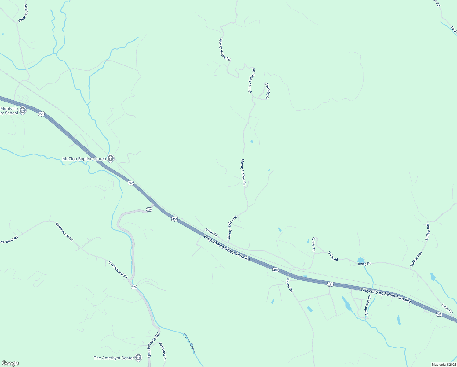 map of restaurants, bars, coffee shops, grocery stores, and more near 1042 Cheshire Drive in Thaxton