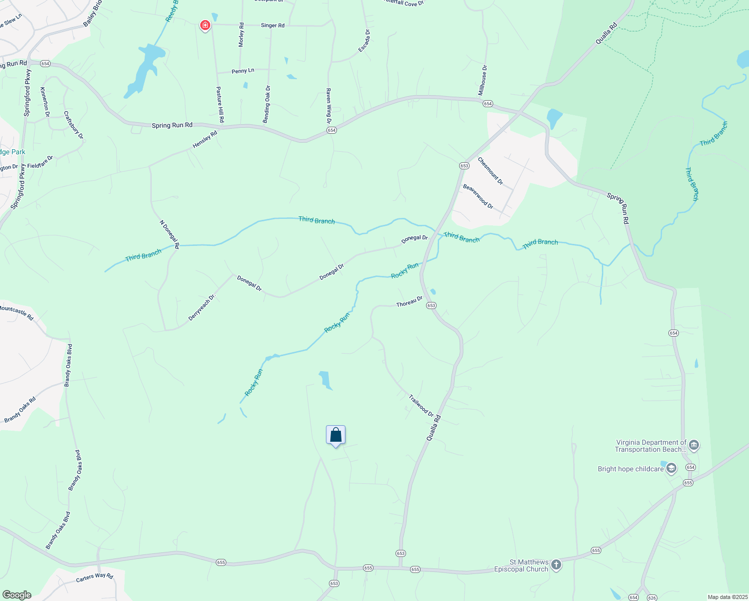 map of restaurants, bars, coffee shops, grocery stores, and more near 12530 Thoreau Drive in Chesterfield