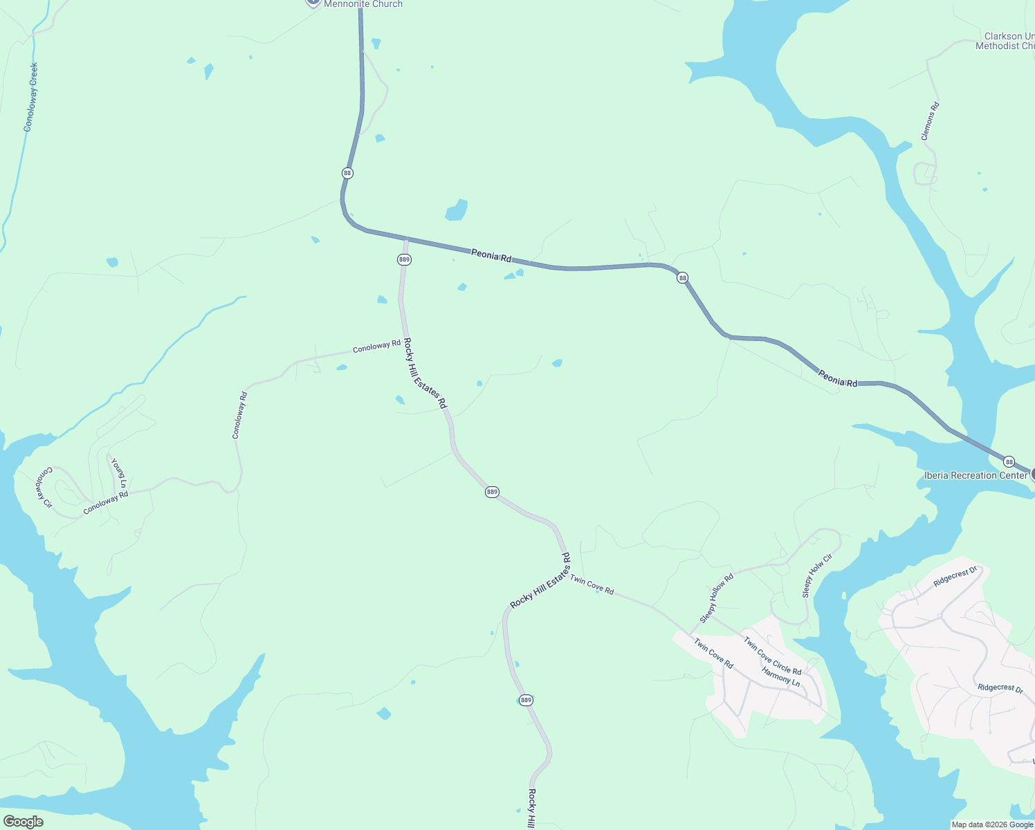 map of restaurants, bars, coffee shops, grocery stores, and more near 306 Ranchero Road in Clarkson