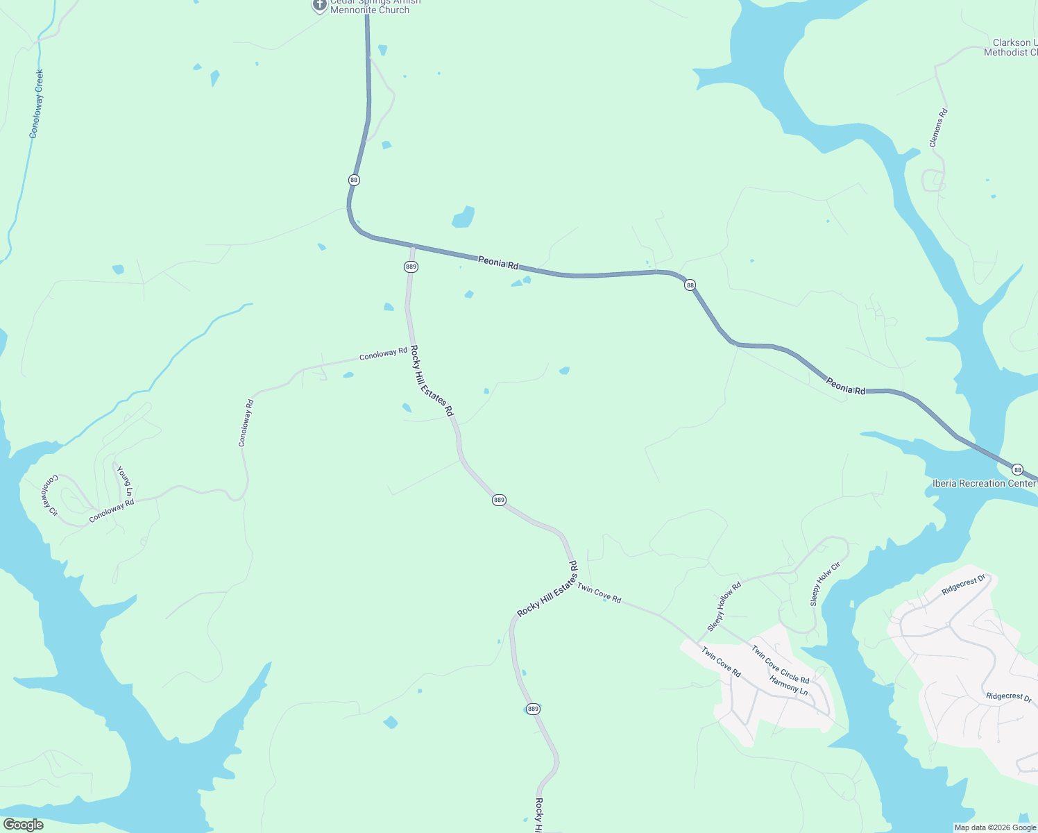 map of restaurants, bars, coffee shops, grocery stores, and more near 306 Ranchero Road in Clarkson