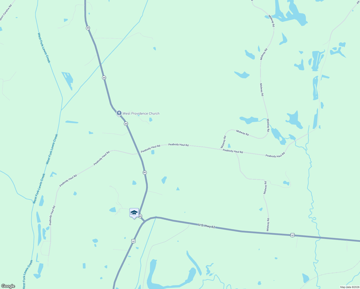 map of restaurants, bars, coffee shops, grocery stores, and more near Peabody Haul Road in Ohio County