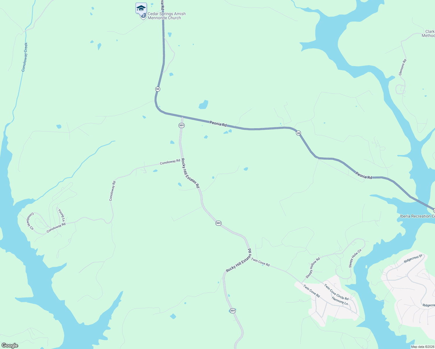 map of restaurants, bars, coffee shops, grocery stores, and more near 245 Ranchero Road in Clarkson