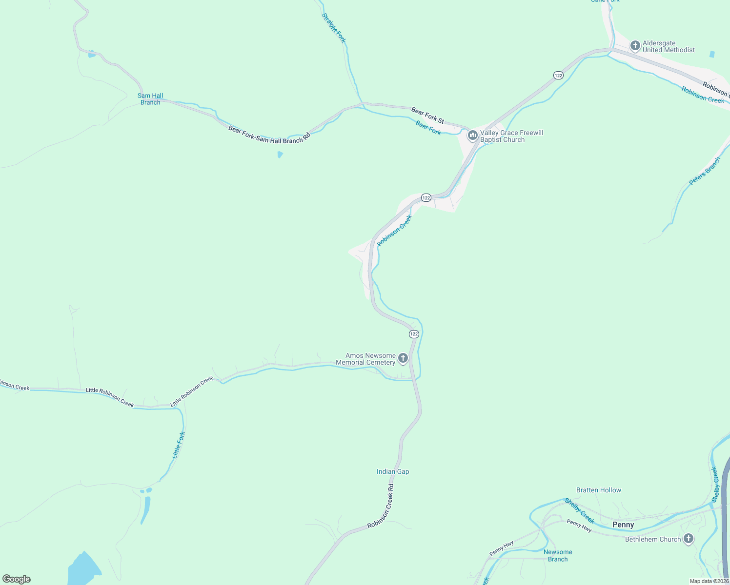 map of restaurants, bars, coffee shops, grocery stores, and more near 8635 Robinson Creek Road in Virgie