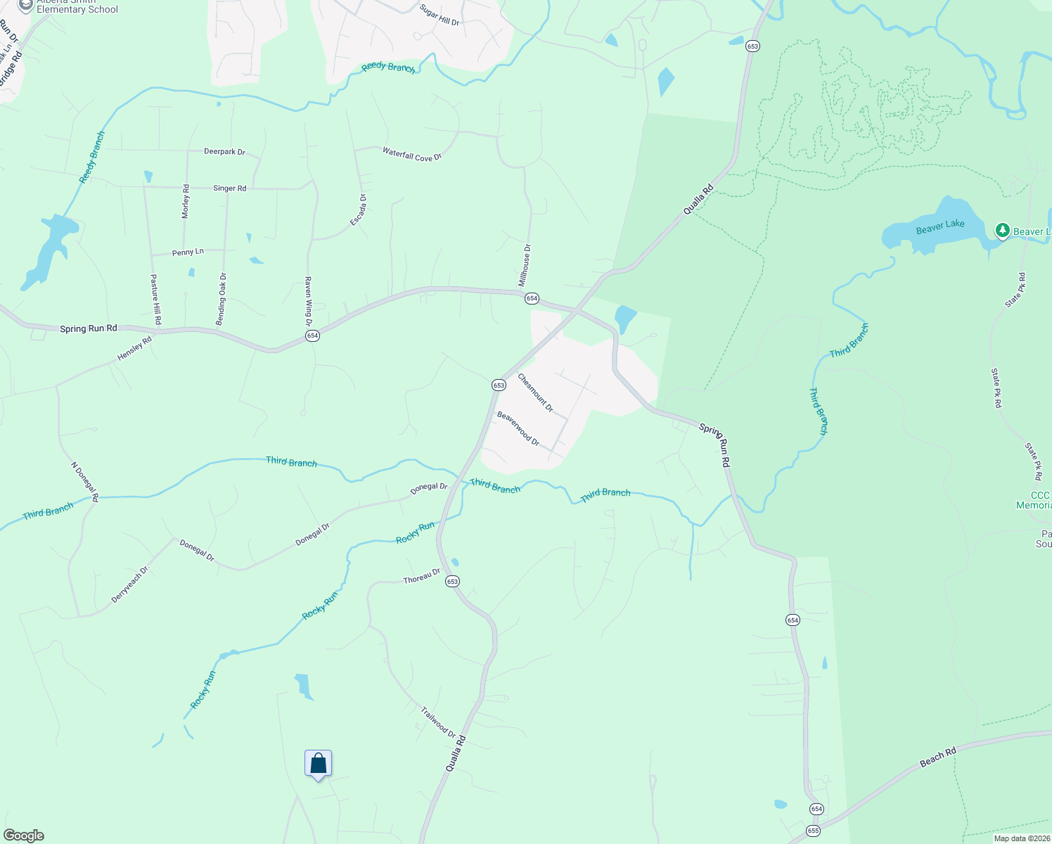 map of restaurants, bars, coffee shops, grocery stores, and more near 12116 Beaverwood Drive in Chesterfield