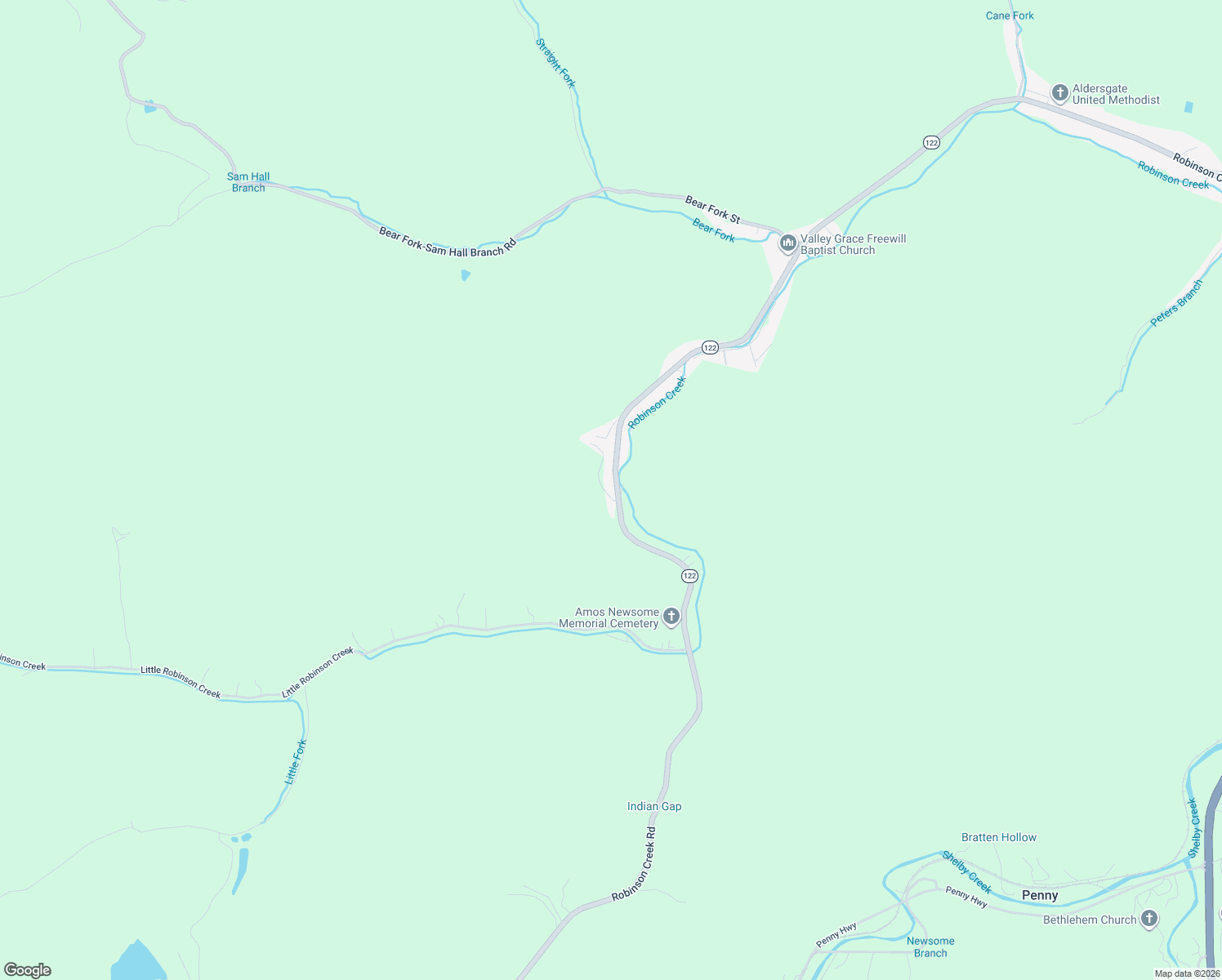 map of restaurants, bars, coffee shops, grocery stores, and more near 8635 Robinson Creek Road in Virgie