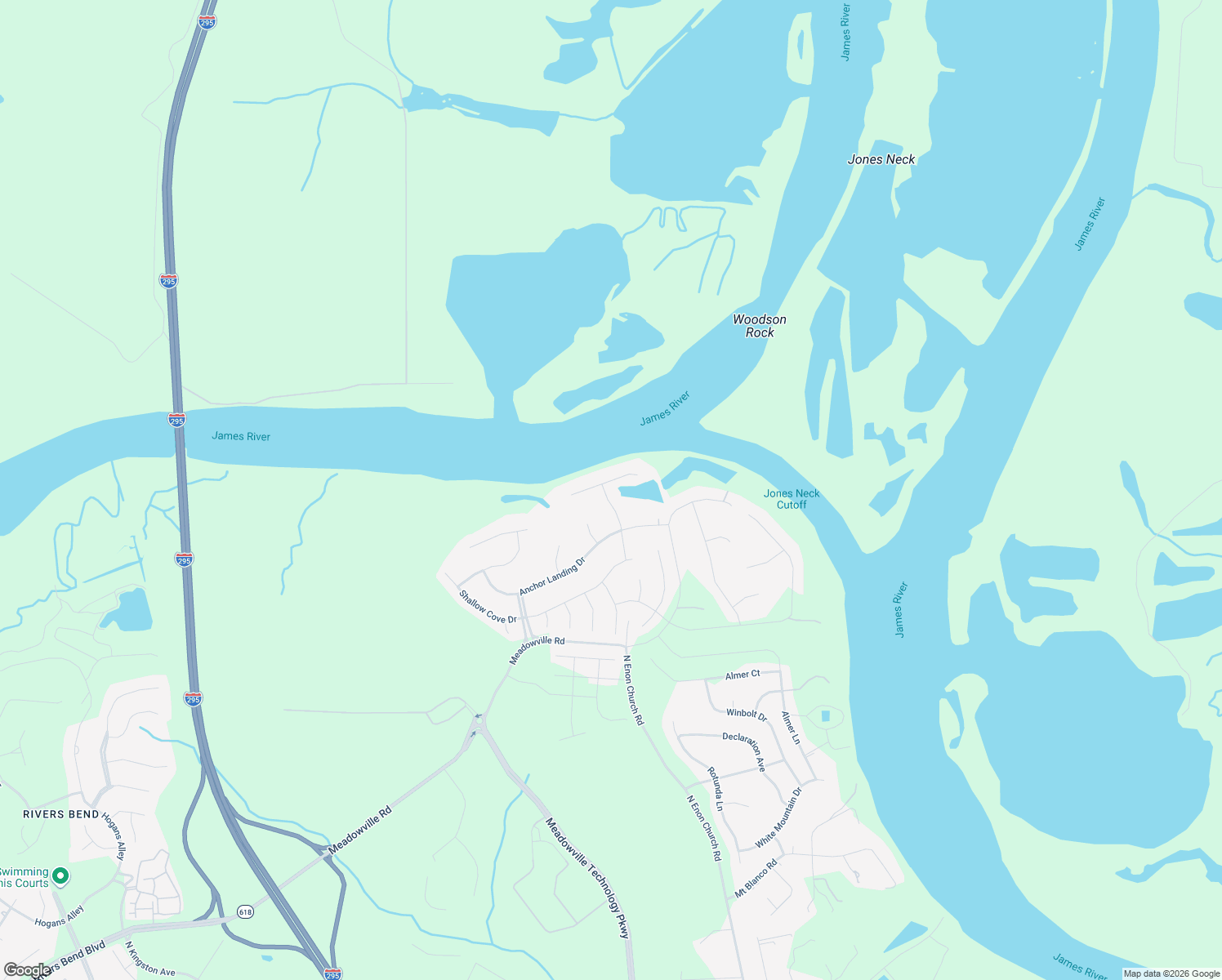 map of restaurants, bars, coffee shops, grocery stores, and more near 2001 Channel View Terrace in Chester