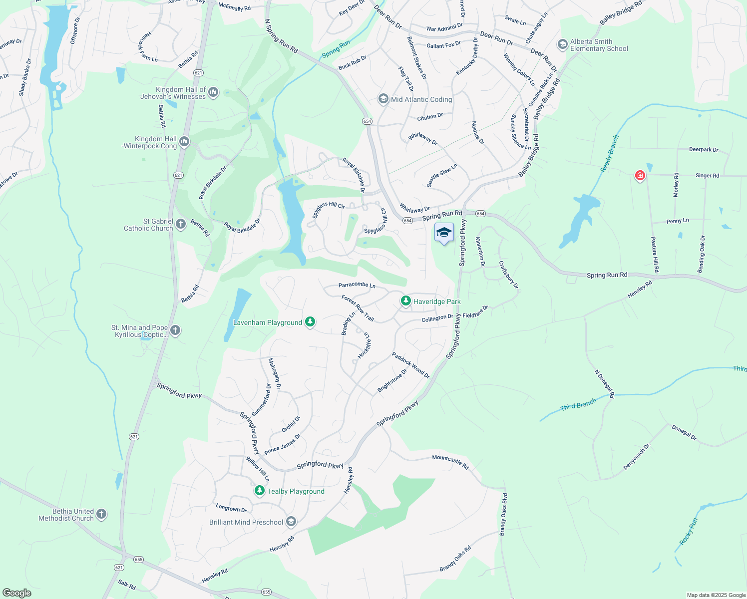 map of restaurants, bars, coffee shops, grocery stores, and more near 9730 Brading Lane in Midlothian