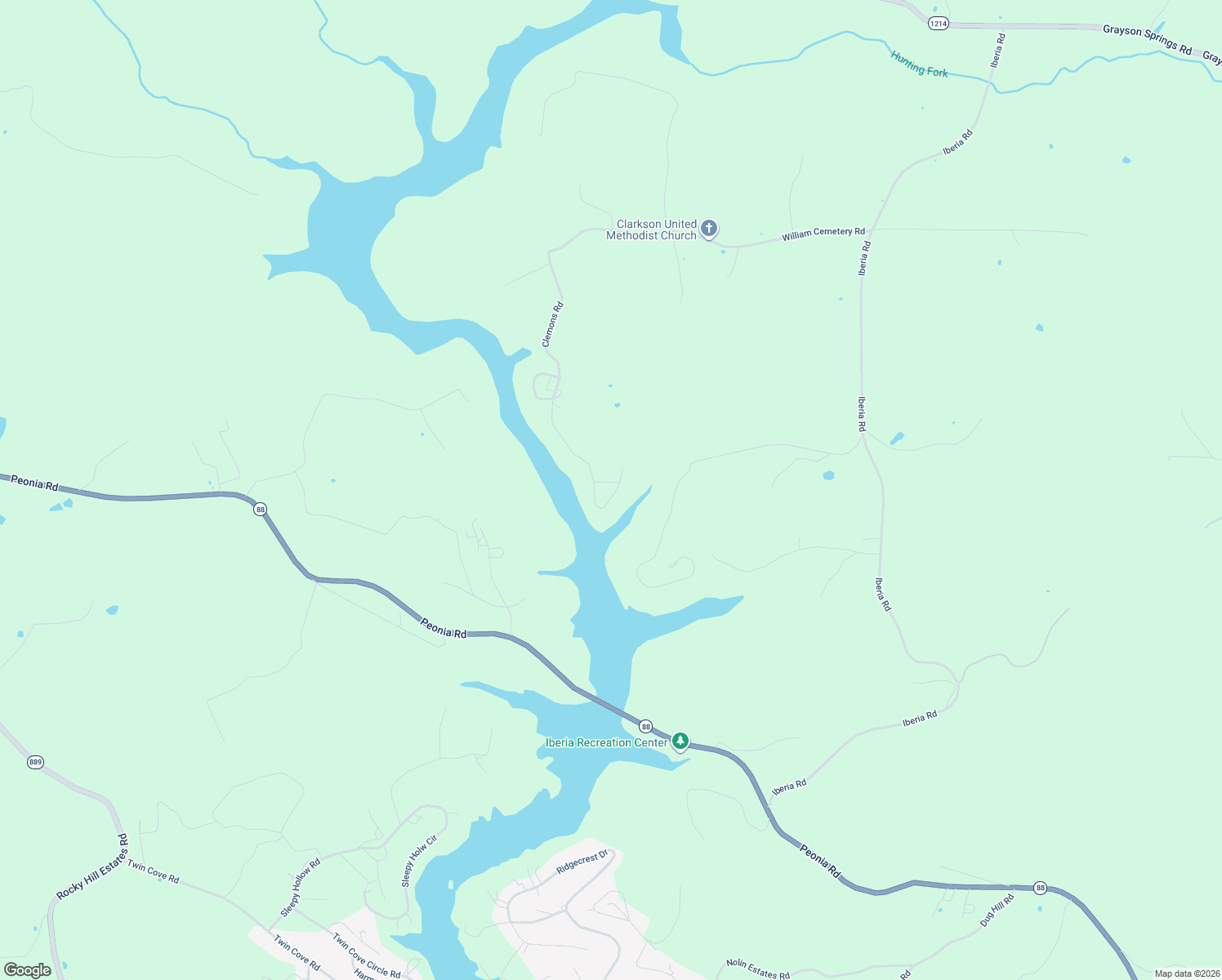 map of restaurants, bars, coffee shops, grocery stores, and more near 1824 William Cemetery Road in Clarkson