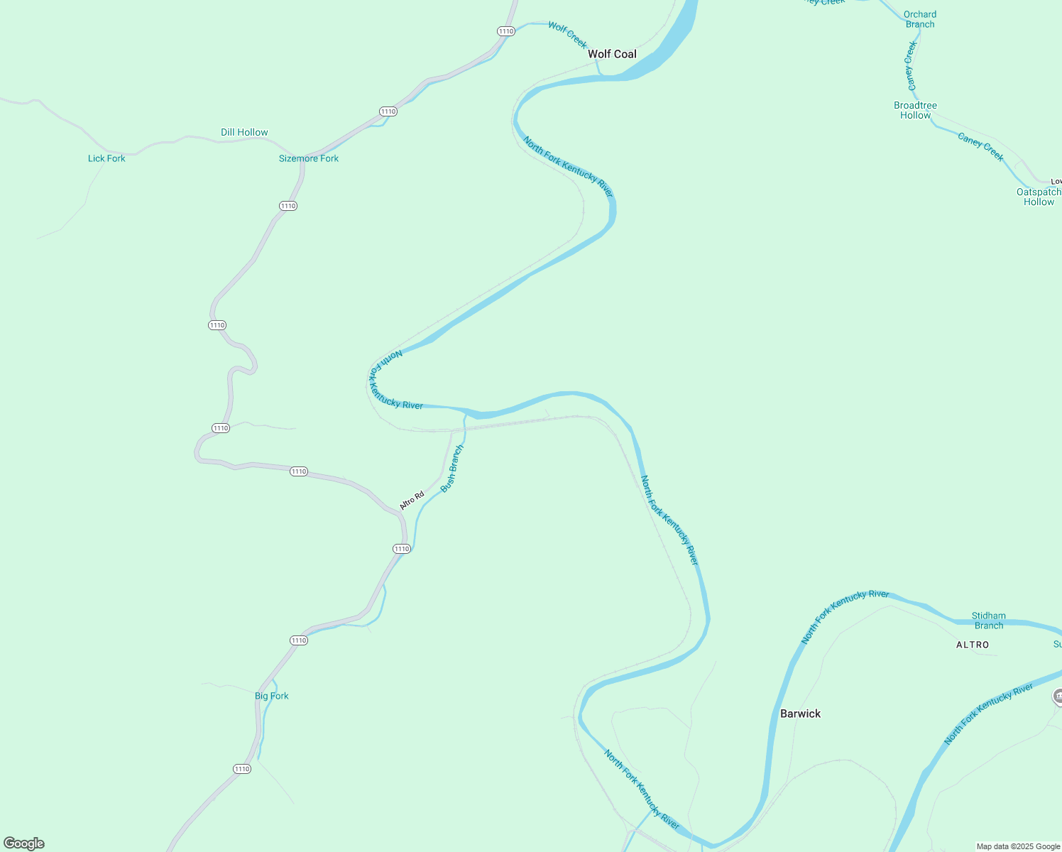 map of restaurants, bars, coffee shops, grocery stores, and more near 262 Elige Roberts Road in Breathitt County