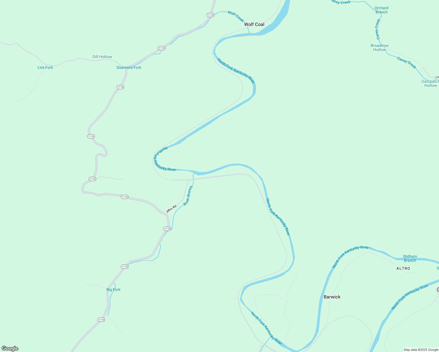 map of restaurants, bars, coffee shops, grocery stores, and more near 262 Elige Roberts Road in Breathitt County