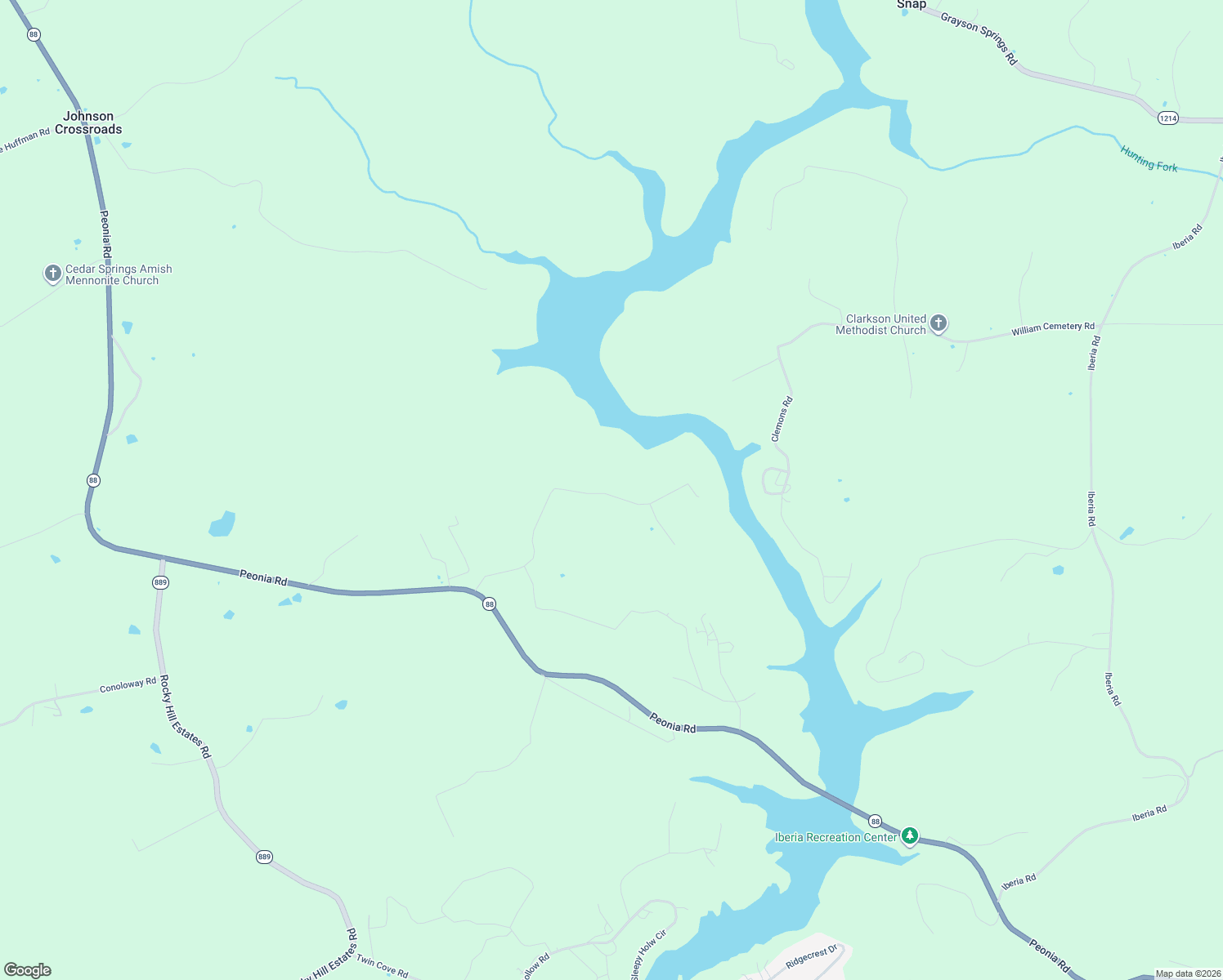 map of restaurants, bars, coffee shops, grocery stores, and more near Unnamed Road in Clarkson