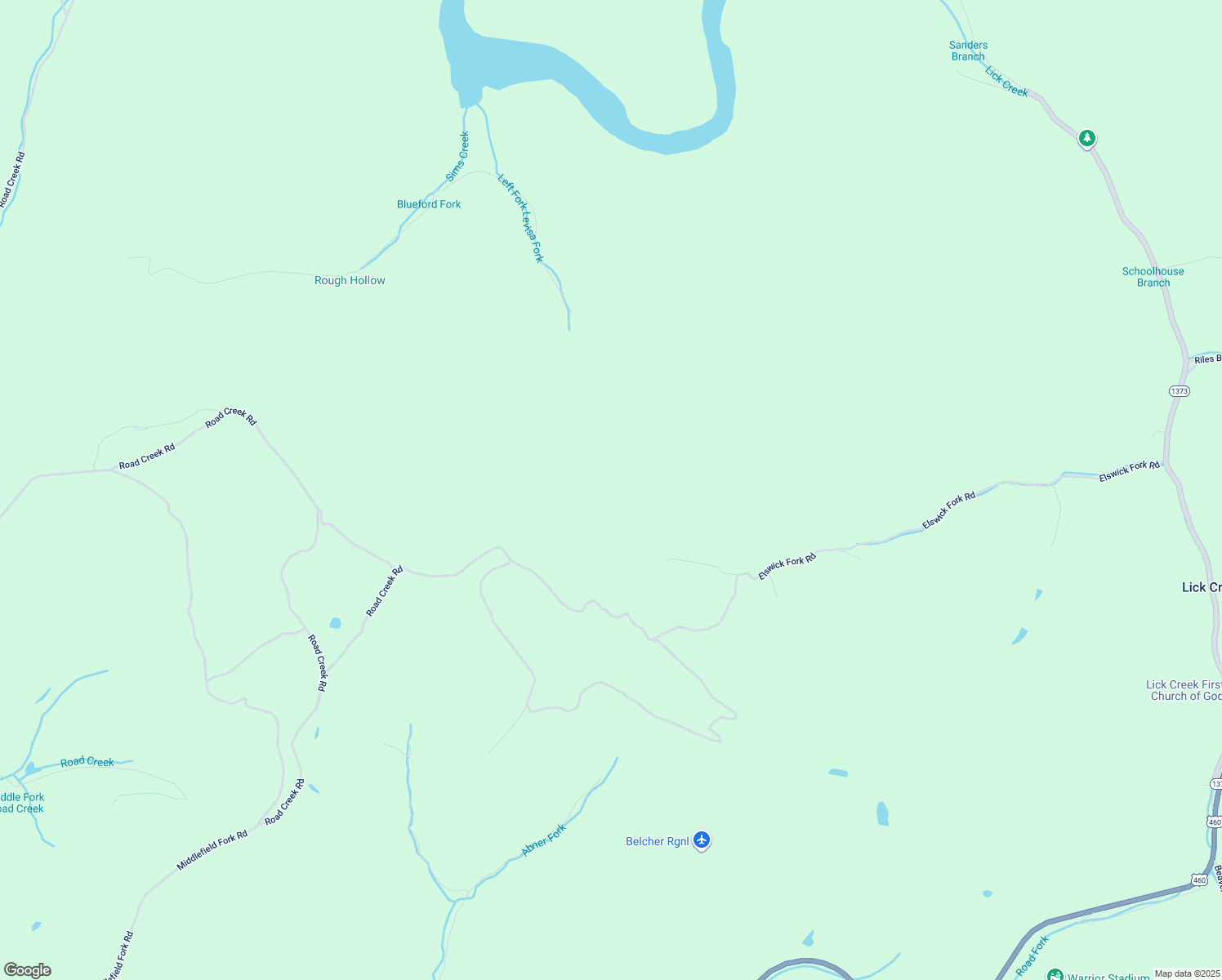 map of restaurants, bars, coffee shops, grocery stores, and more near in Lick Creek