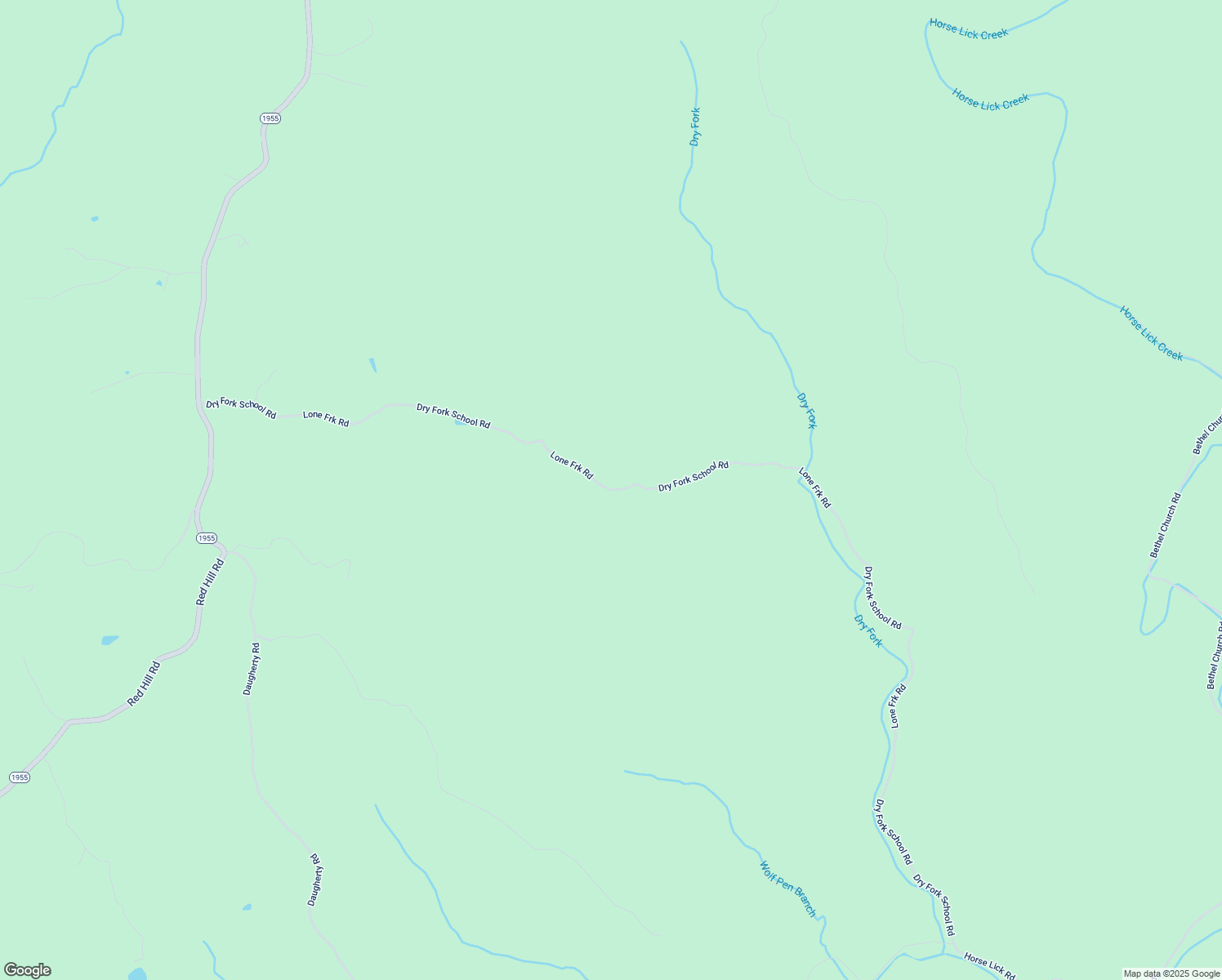 map of restaurants, bars, coffee shops, grocery stores, and more near Dry Fork School Road in Jackson County