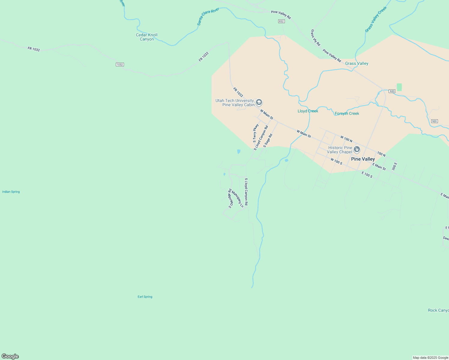 map of restaurants, bars, coffee shops, grocery stores, and more near 515 South Oakridge Road in Pine Valley