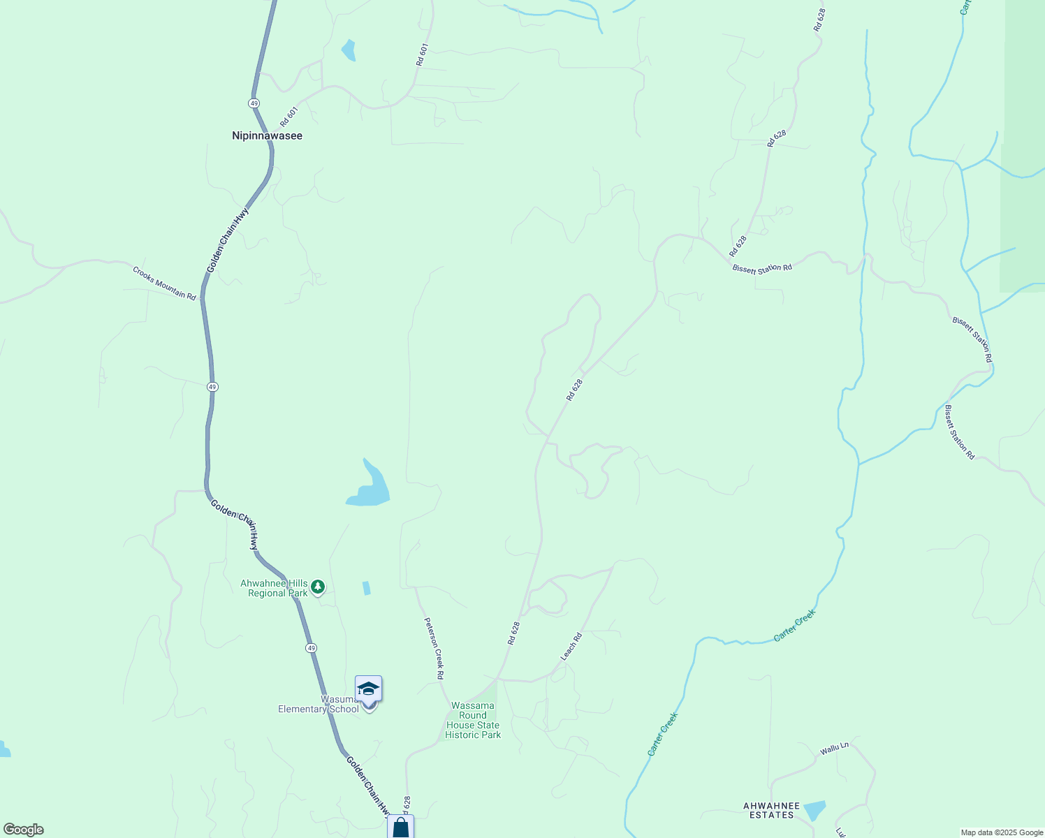 map of restaurants, bars, coffee shops, grocery stores, and more near 45471 Valley Oak Drive in Ahwahnee