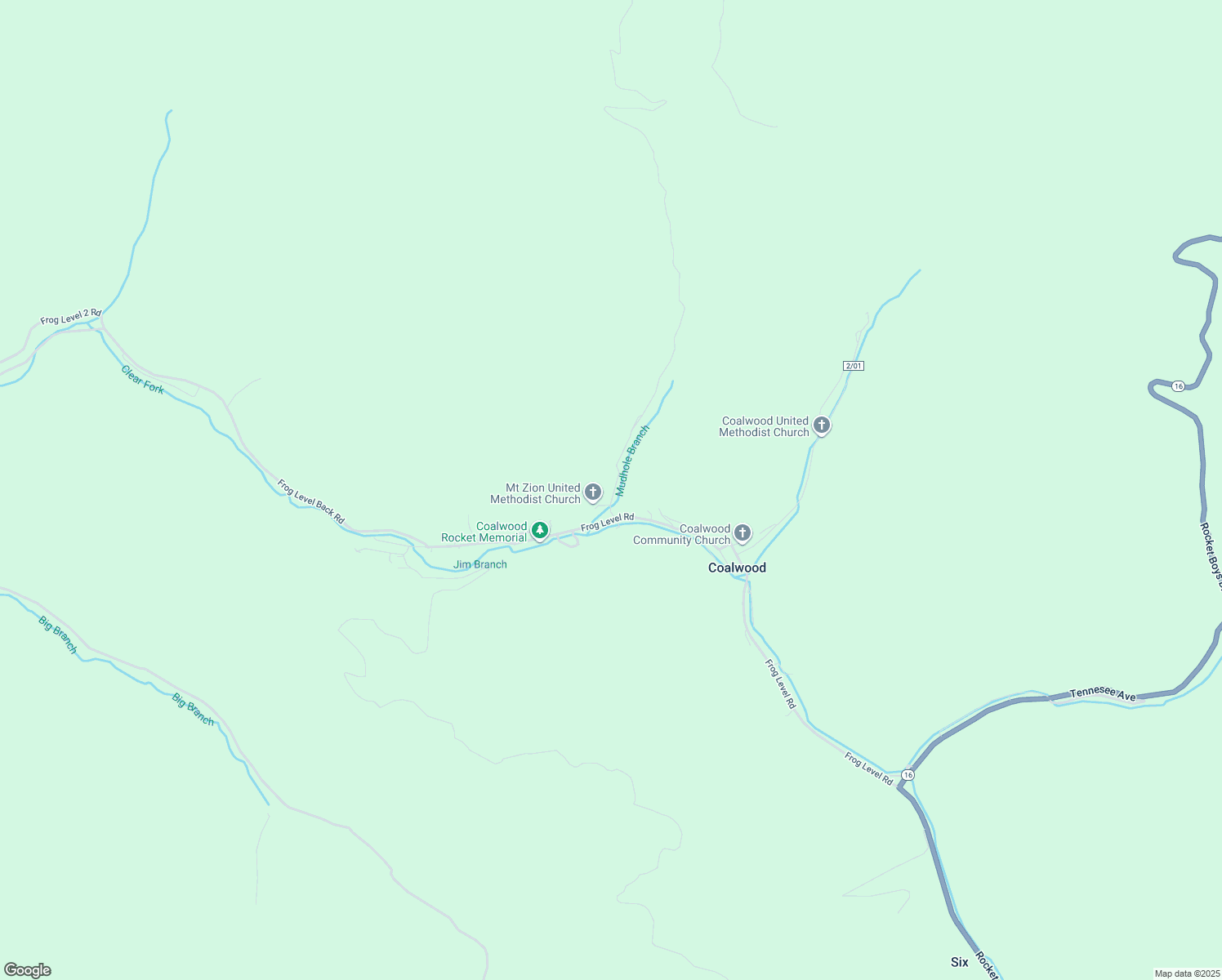 map of restaurants, bars, coffee shops, grocery stores, and more near Mudhole Branch Road in Davy