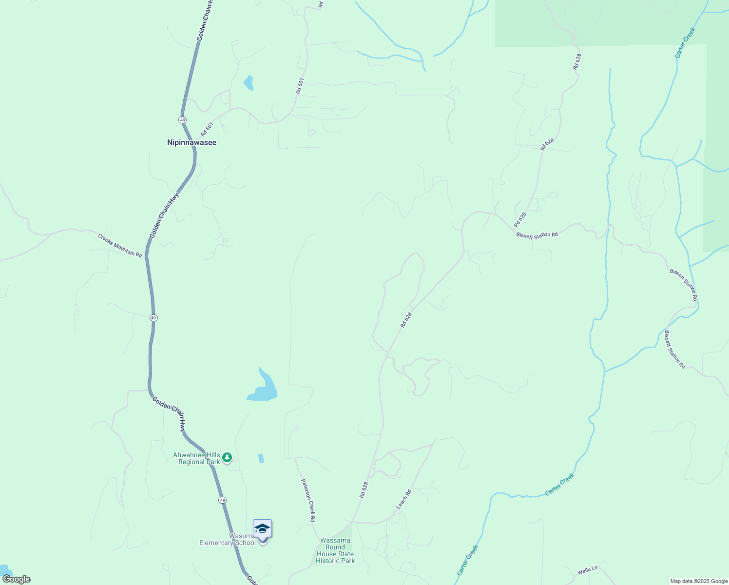 map of restaurants, bars, coffee shops, grocery stores, and more near 45471 Valley Oak Drive in Ahwahnee