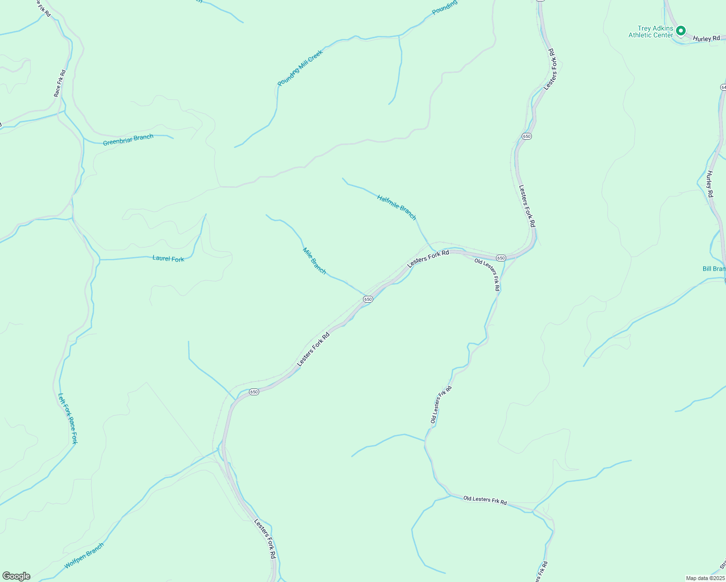 map of restaurants, bars, coffee shops, grocery stores, and more near 1224 Mile Branch Road in Grundy
