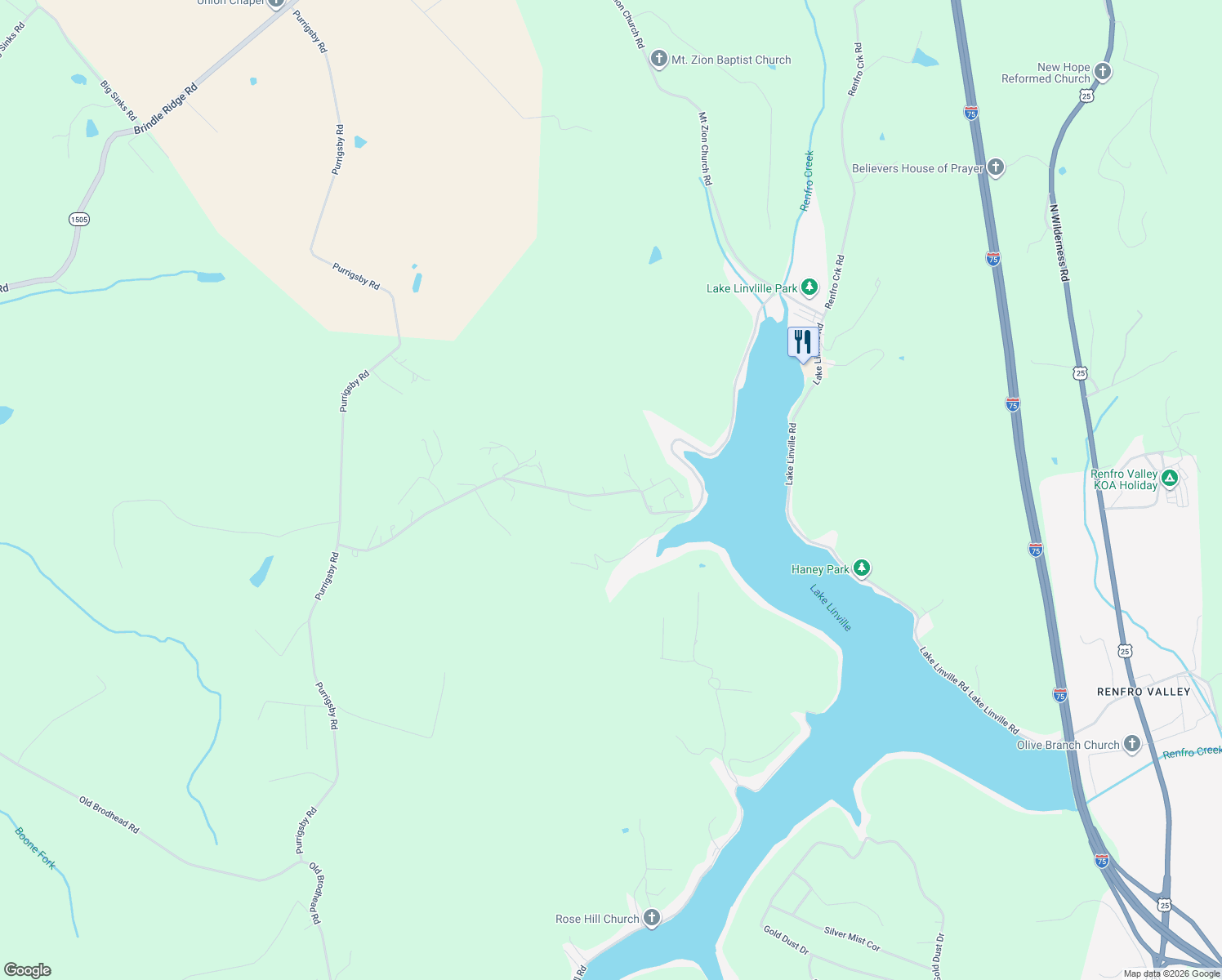 map of restaurants, bars, coffee shops, grocery stores, and more near 657 Barnett Road in Brodhead