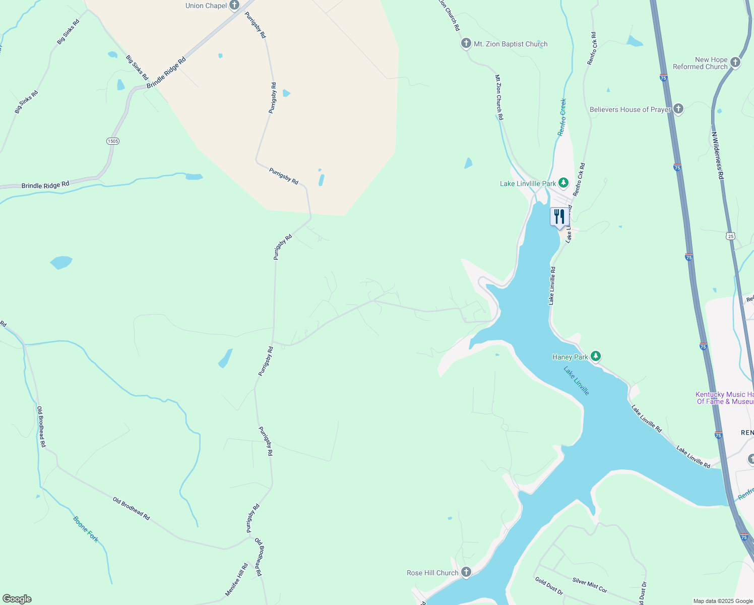 map of restaurants, bars, coffee shops, grocery stores, and more near 532 Barnett Road in Brodhead