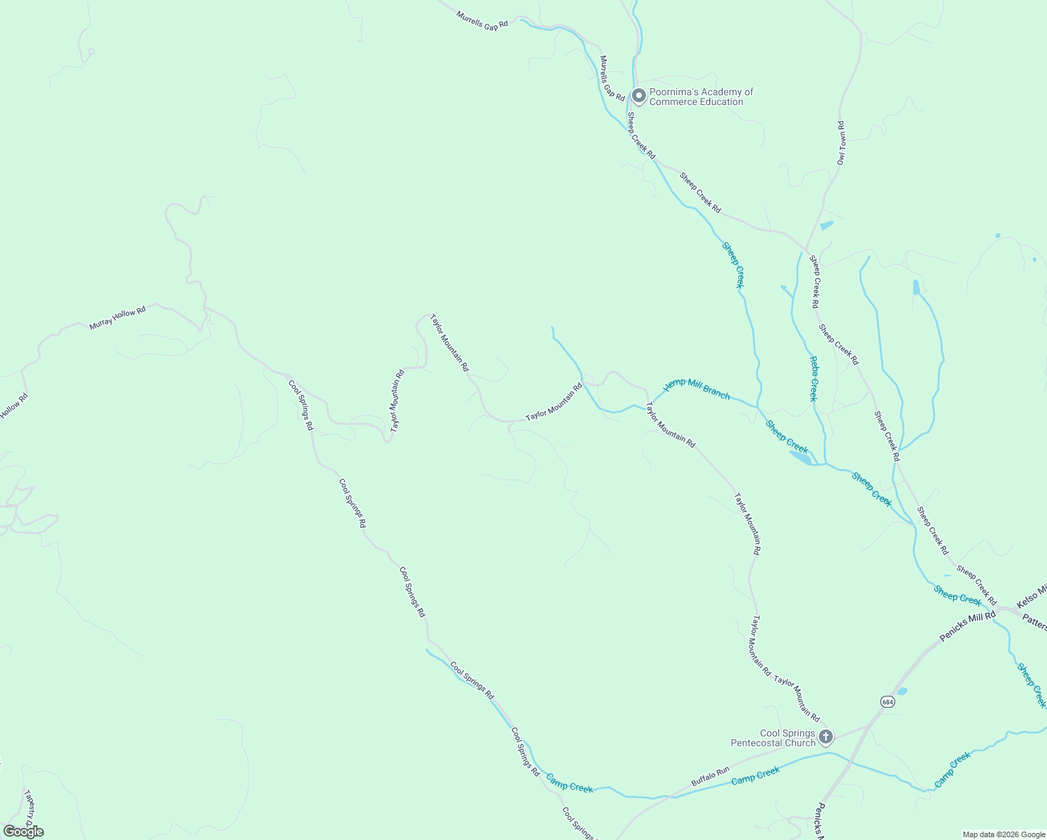 map of restaurants, bars, coffee shops, grocery stores, and more near State Route 686 in Bedford County