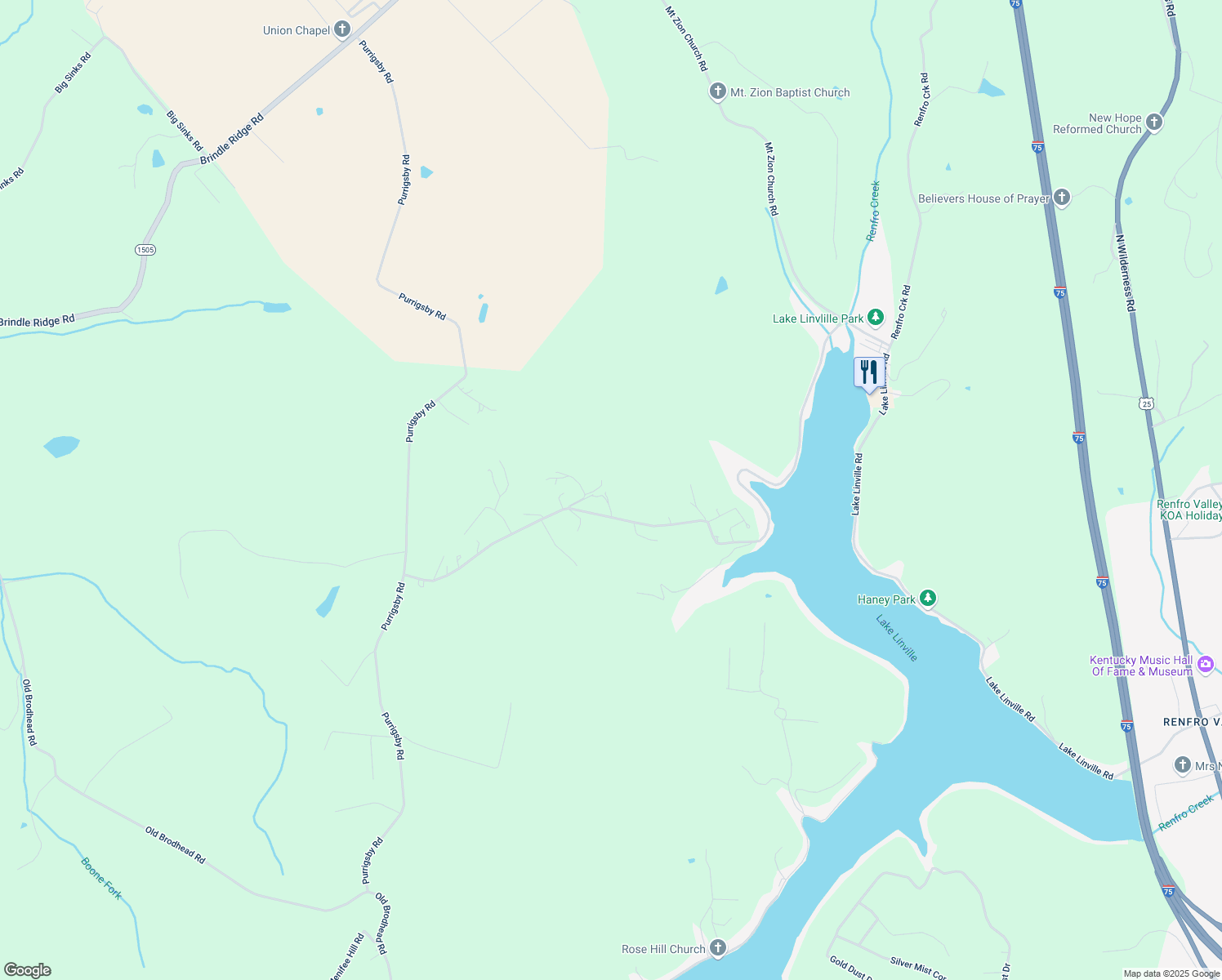 map of restaurants, bars, coffee shops, grocery stores, and more near 374 Barnett Road in Brodhead