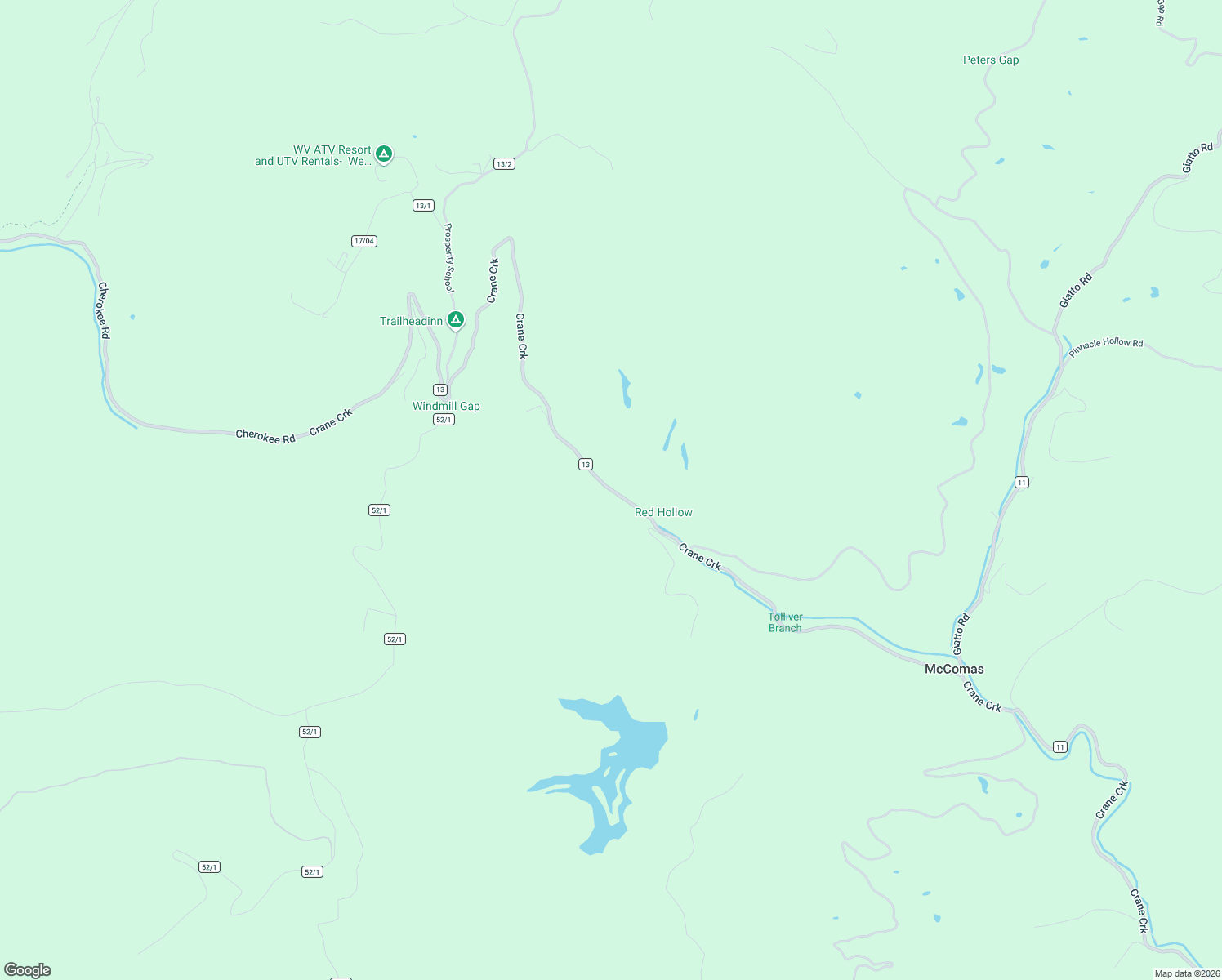 map of restaurants, bars, coffee shops, grocery stores, and more near Wildmill Gap-McComas Road in Mercer County