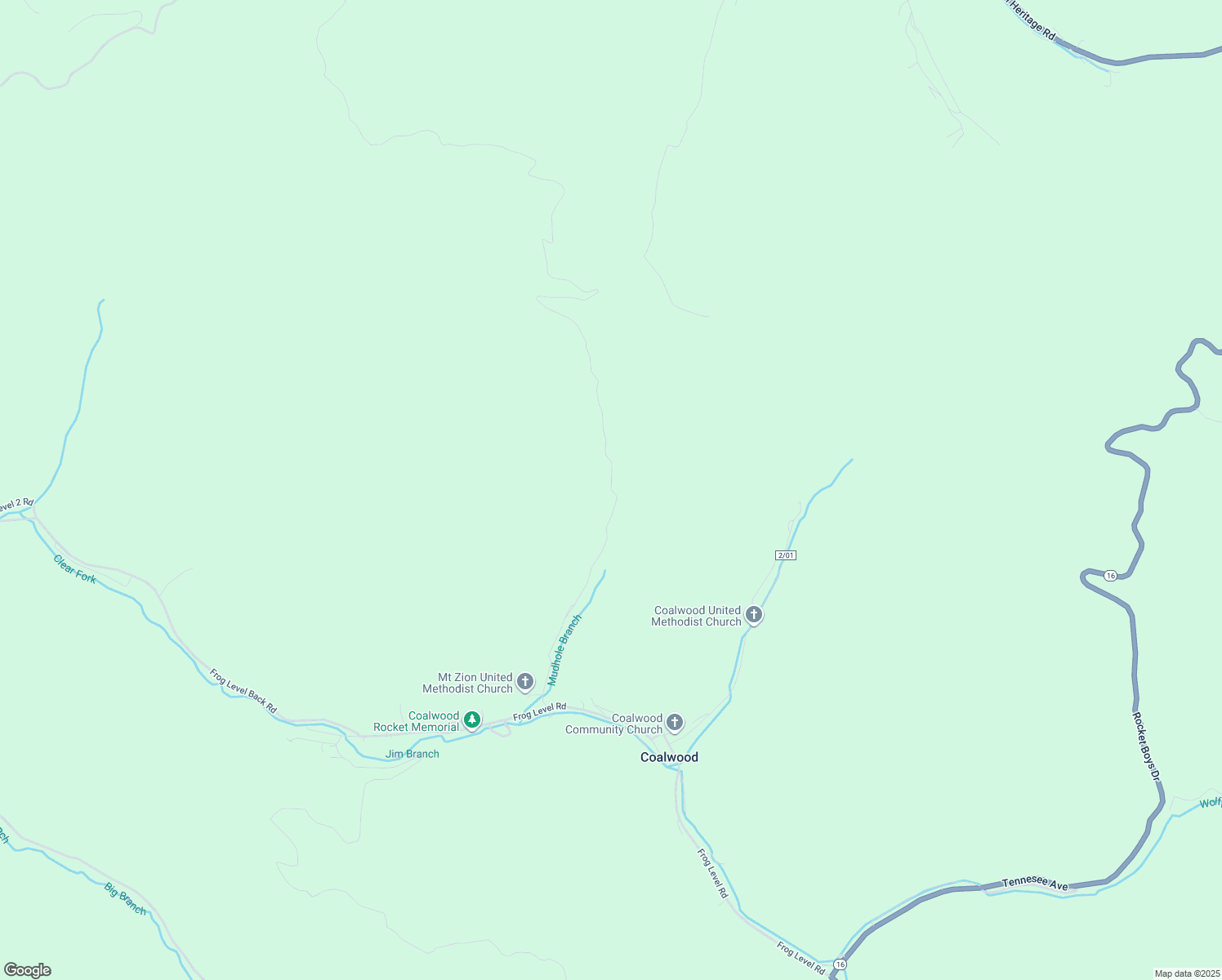map of restaurants, bars, coffee shops, grocery stores, and more near Mudhole Branch Road in McDowell County