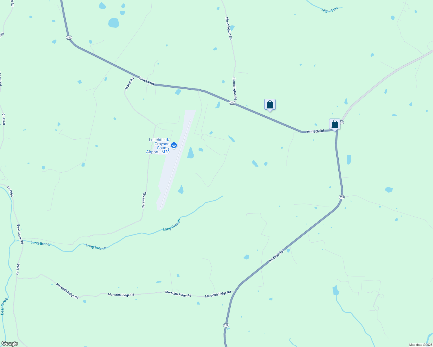 map of restaurants, bars, coffee shops, grocery stores, and more near Legacy Drive in Leitchfield