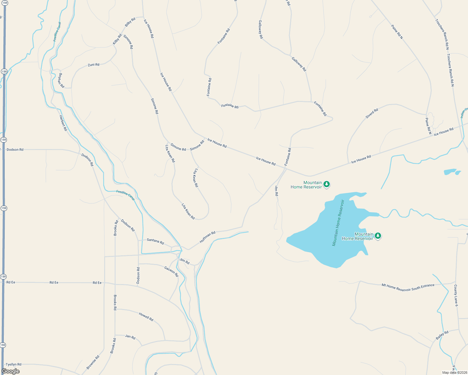 map of restaurants, bars, coffee shops, grocery stores, and more near Marriott Road in Blanca