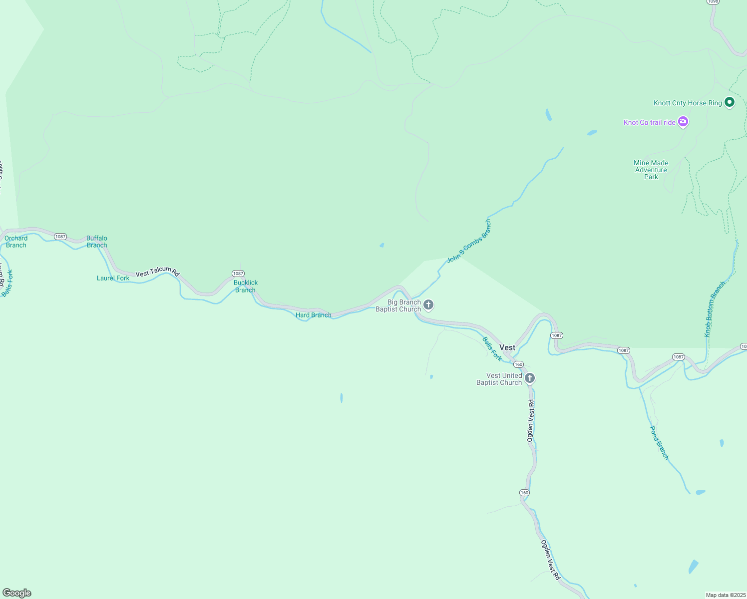 map of restaurants, bars, coffee shops, grocery stores, and more near 724 Vest Talcum Road in Vest
