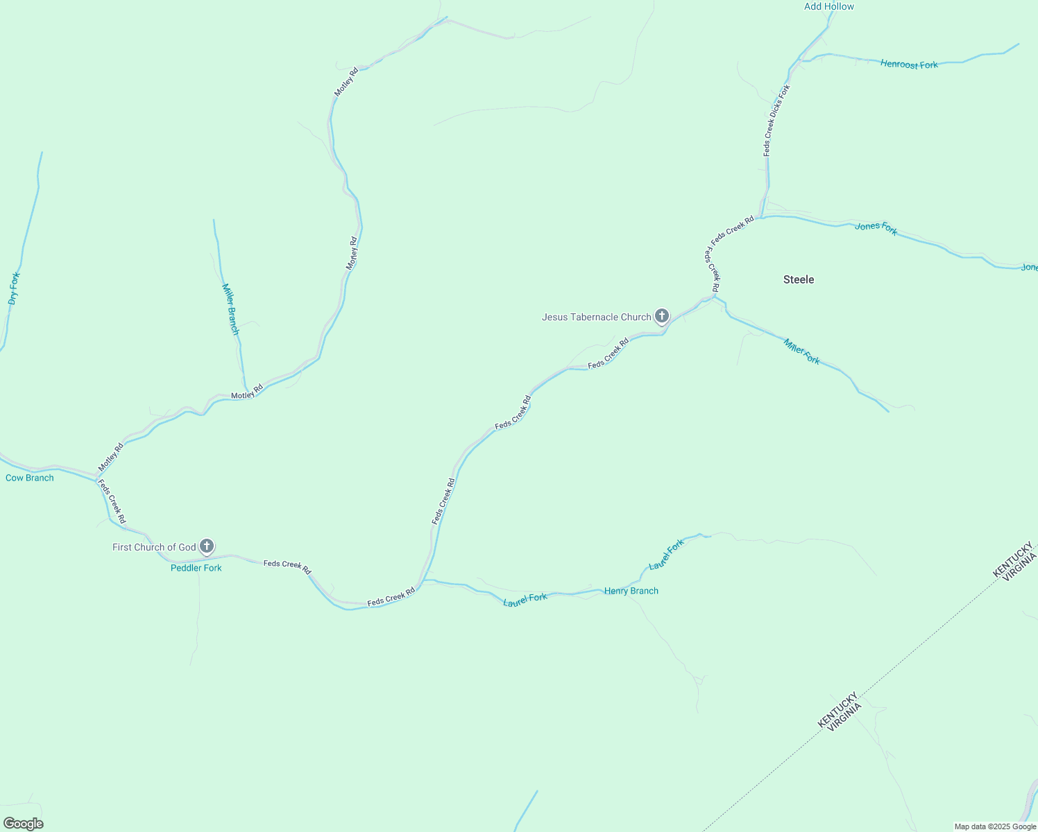 map of restaurants, bars, coffee shops, grocery stores, and more near 3400 Feds Creek Road in Steele