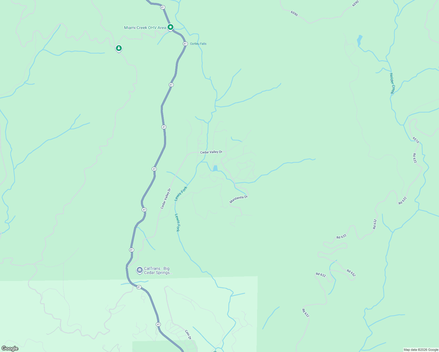 map of restaurants, bars, coffee shops, grocery stores, and more near 50599 Cedar Place in Oakhurst
