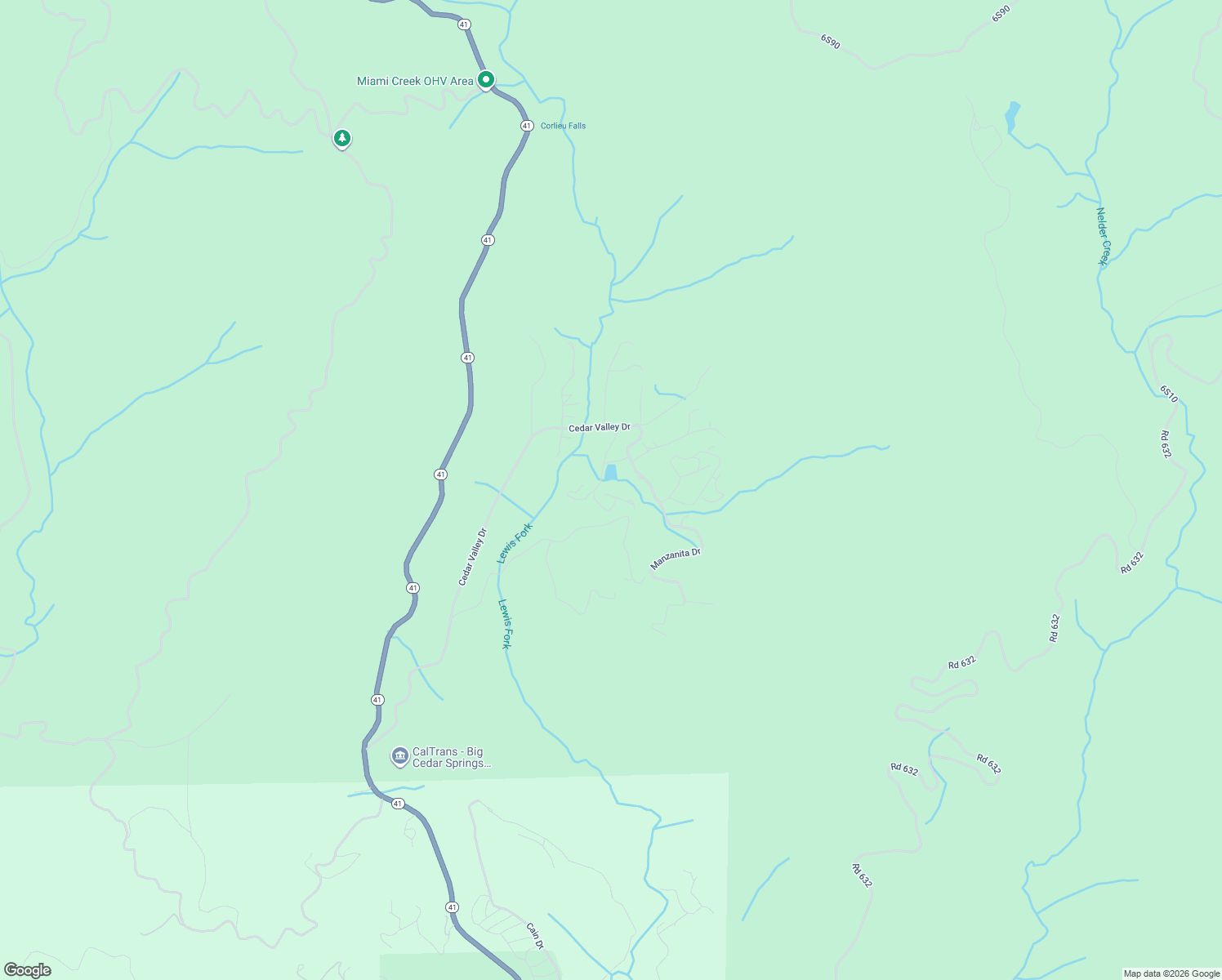 map of restaurants, bars, coffee shops, grocery stores, and more near 50599 Cedar Place in Oakhurst