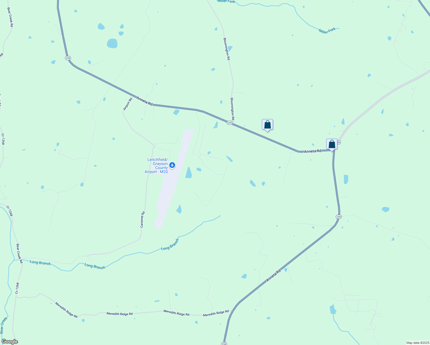 map of restaurants, bars, coffee shops, grocery stores, and more near Legacy Drive in Leitchfield