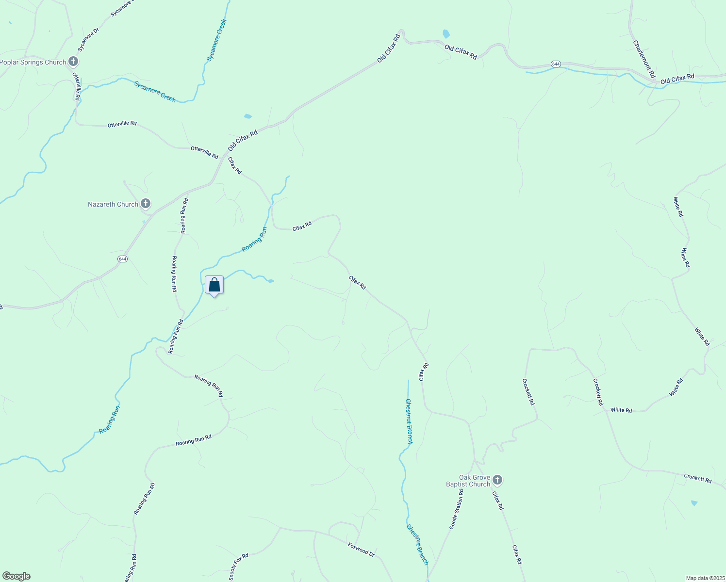 map of restaurants, bars, coffee shops, grocery stores, and more near 3100 Cifax Road in Goode