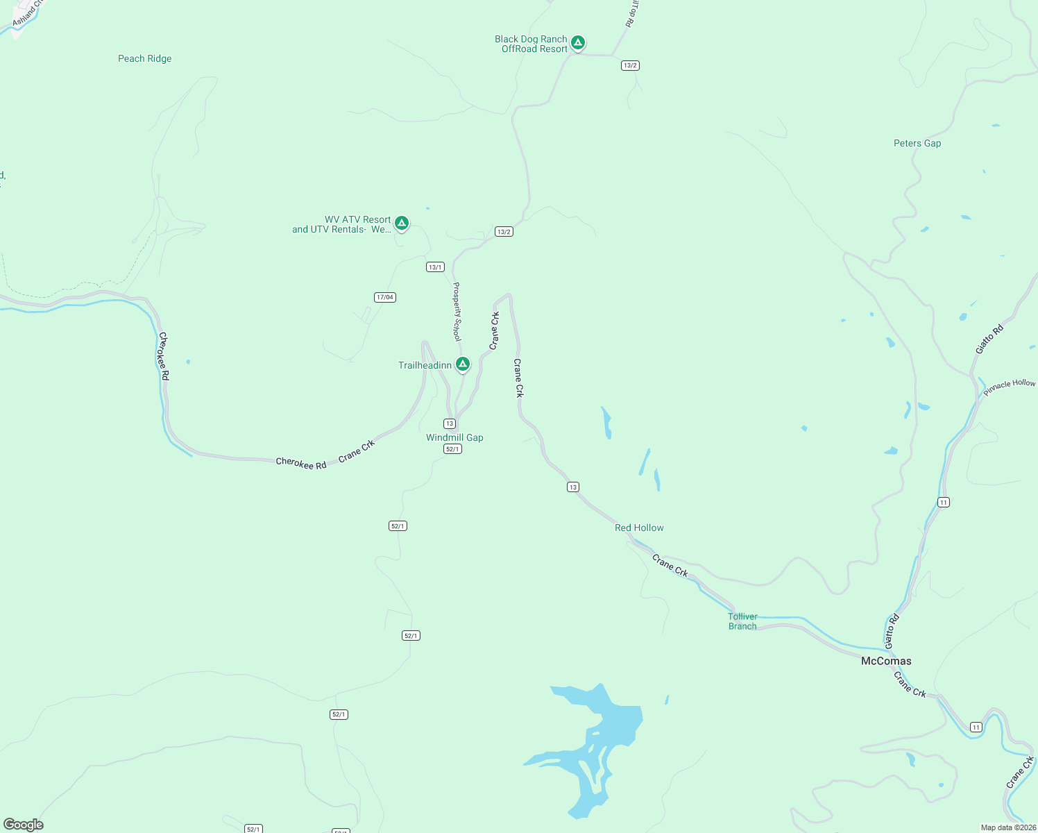 map of restaurants, bars, coffee shops, grocery stores, and more near Wildmill Gap-McComas Road in Rock