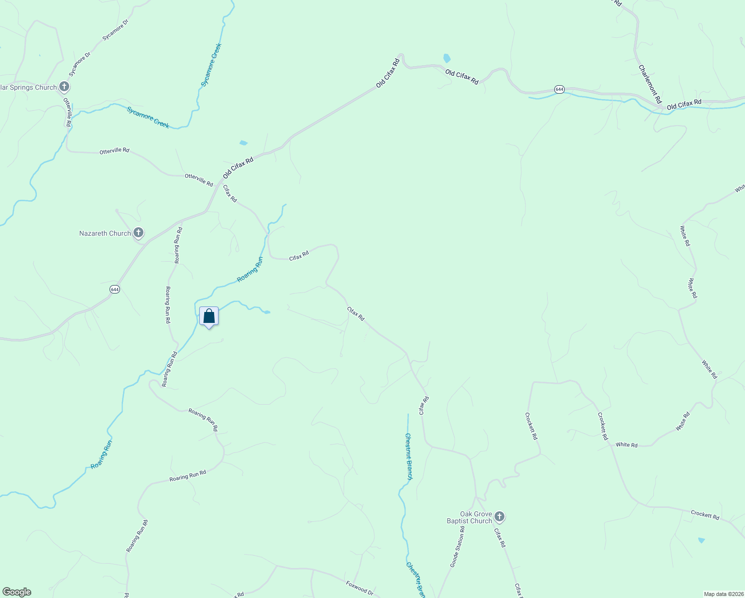 map of restaurants, bars, coffee shops, grocery stores, and more near 3100 Cifax Road in Goode