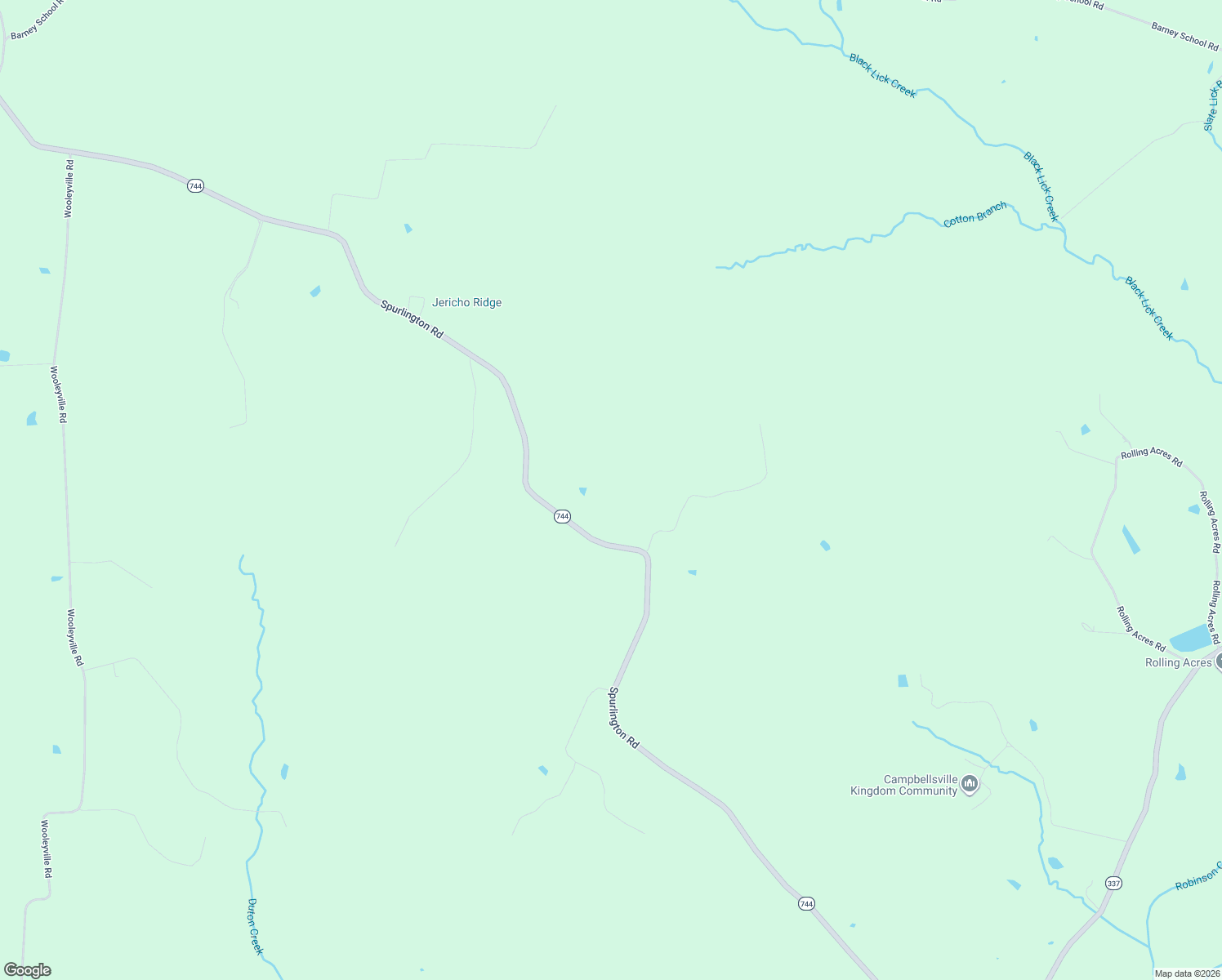 map of restaurants, bars, coffee shops, grocery stores, and more near 4000-4998 Spurlington Road in Campbellsville