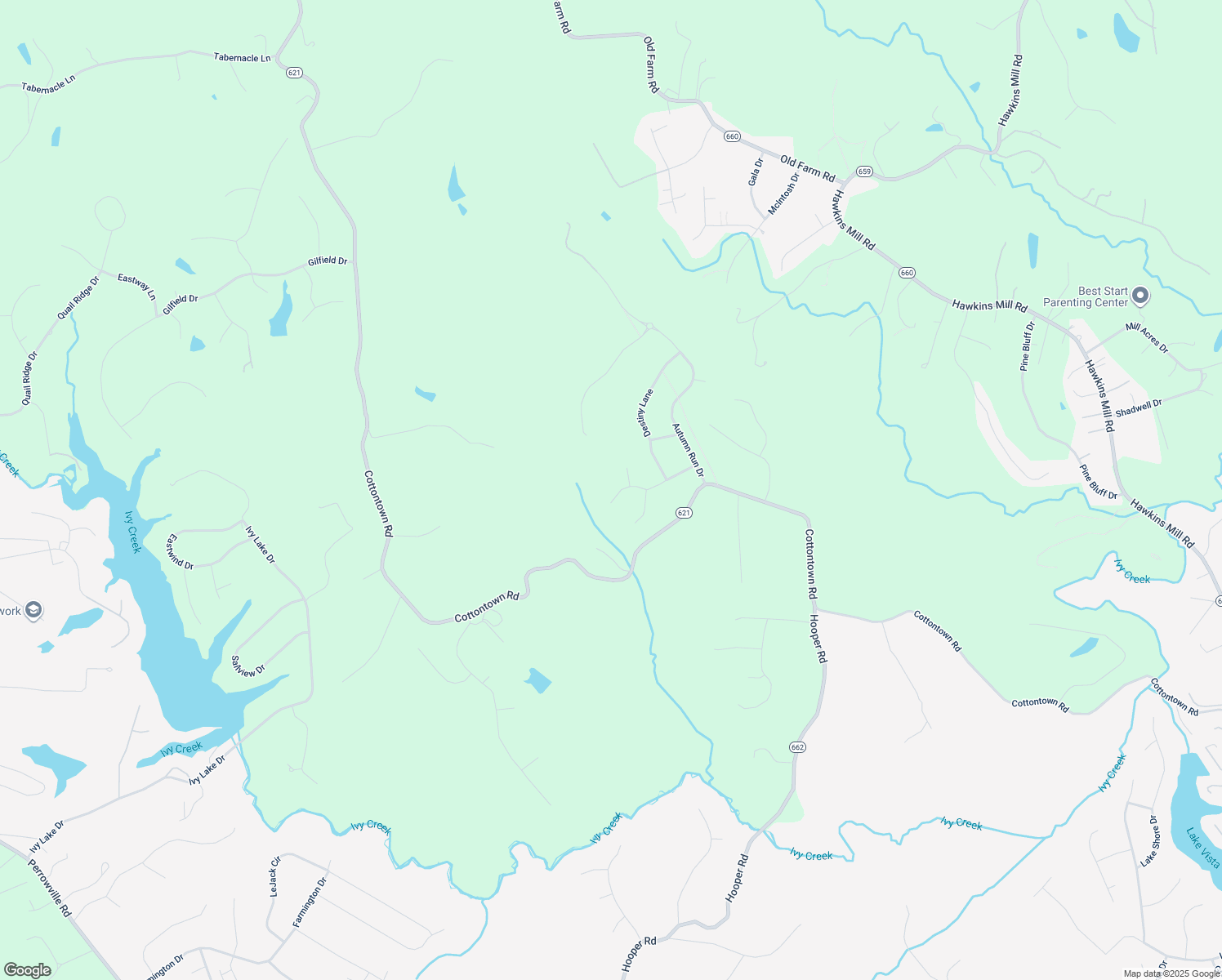 map of restaurants, bars, coffee shops, grocery stores, and more near 1289 Abalone Bluff Drive in Forest