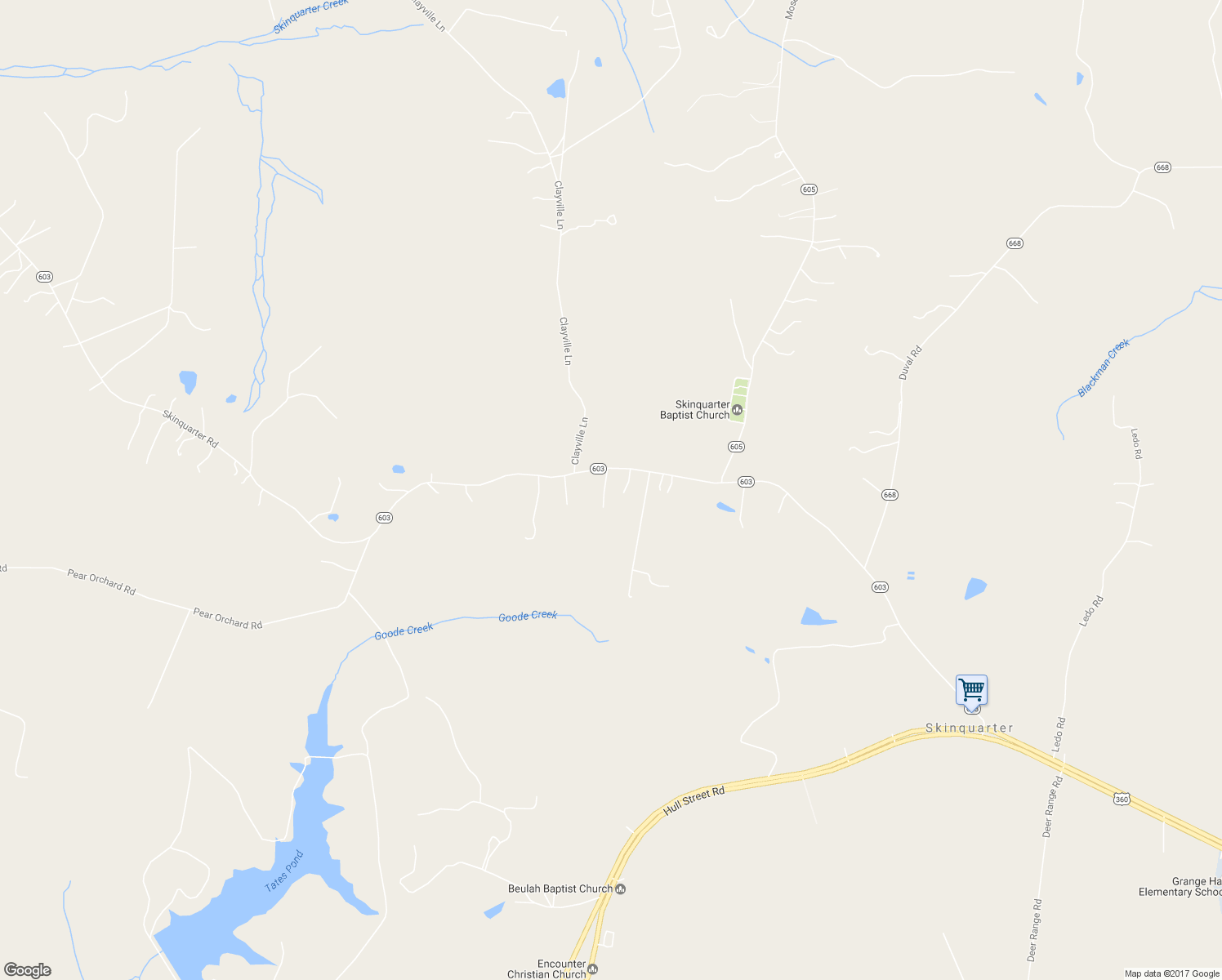 map of restaurants, bars, coffee shops, grocery stores, and more near 21211 Skinquarter Road in Moseley