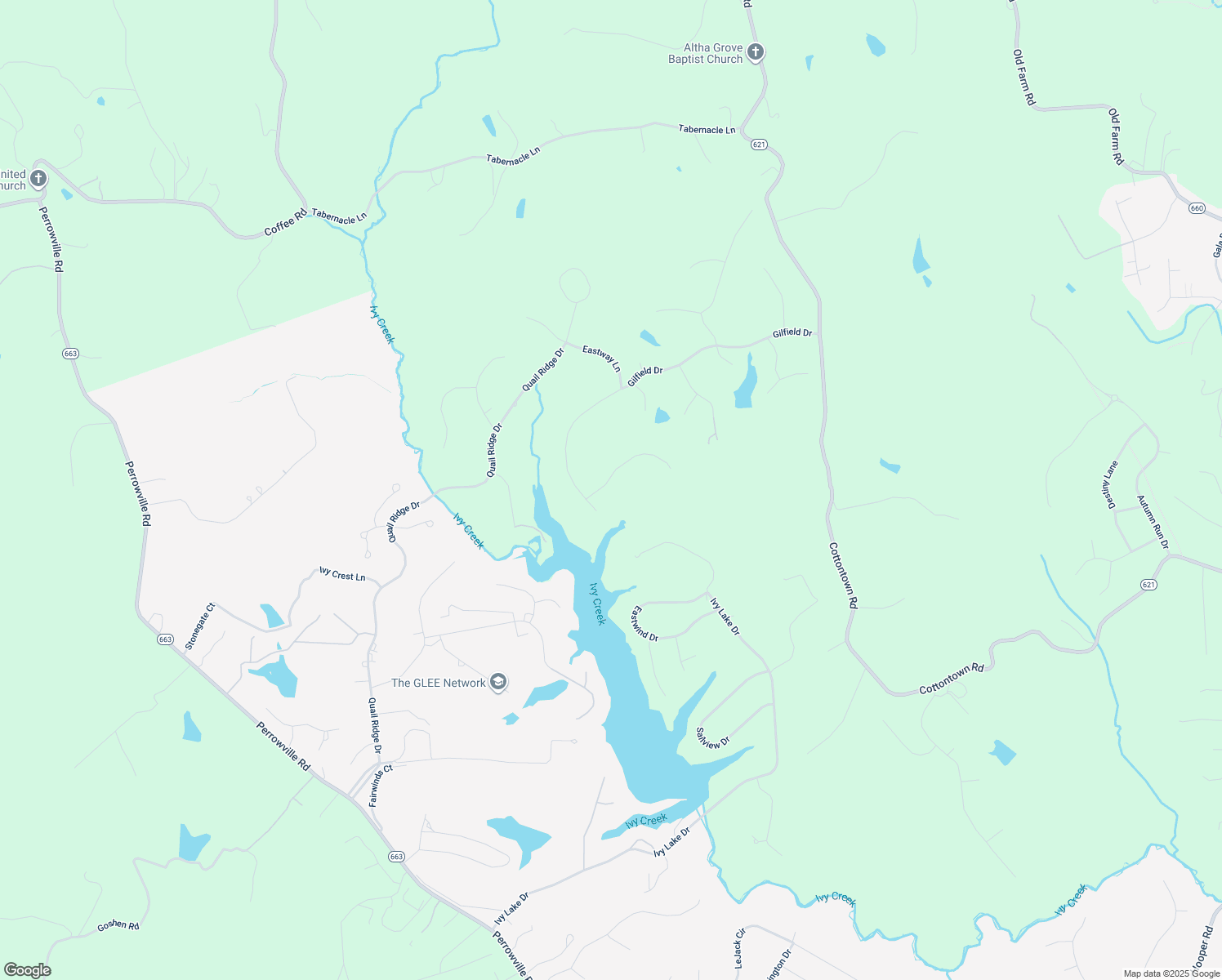 map of restaurants, bars, coffee shops, grocery stores, and more near 1081 Lake Meadow Lane in Forest