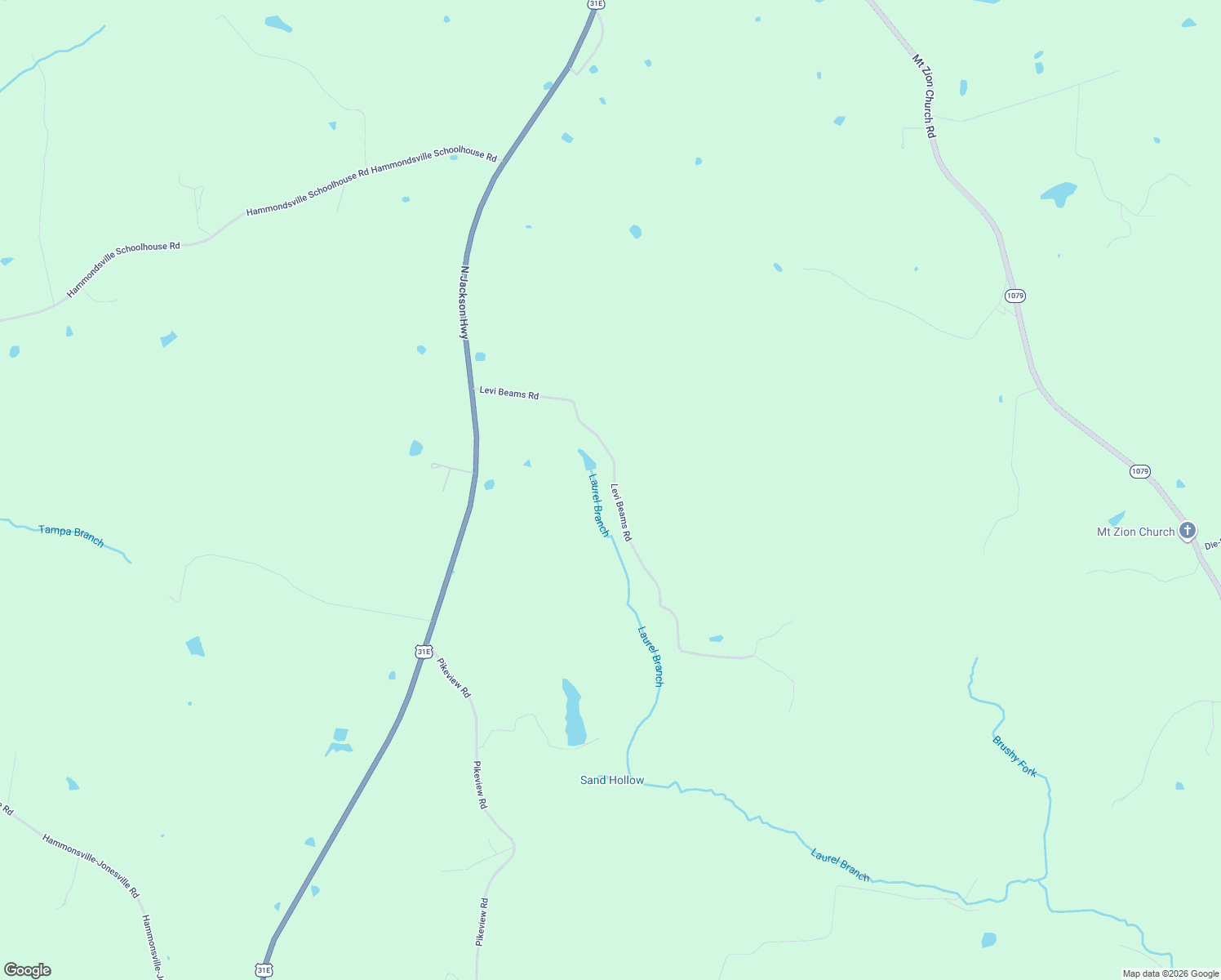 map of restaurants, bars, coffee shops, grocery stores, and more near 538-540 Levi Beams Road in Magnolia