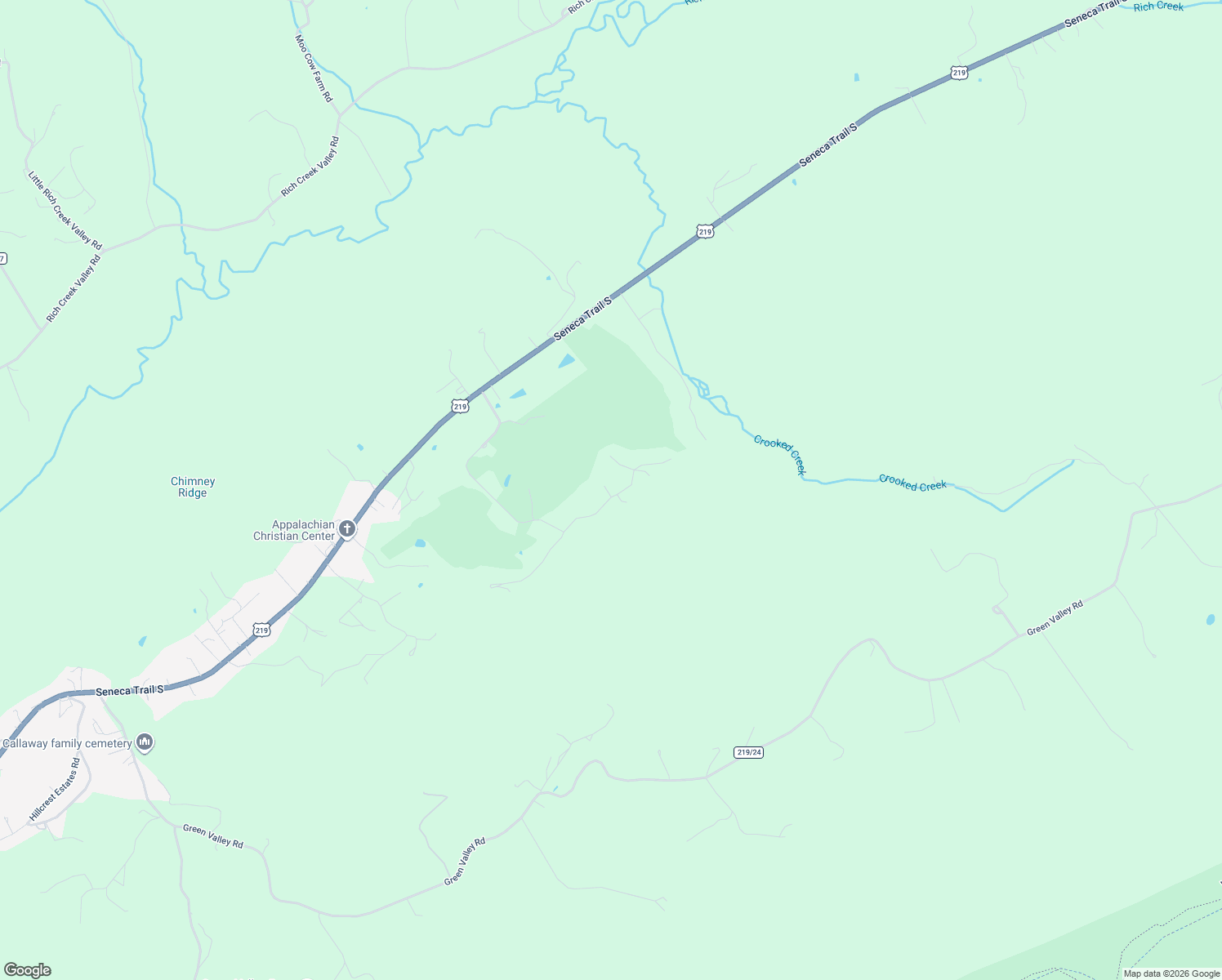 map of restaurants, bars, coffee shops, grocery stores, and more near 18 Birdie Drive in Peterstown