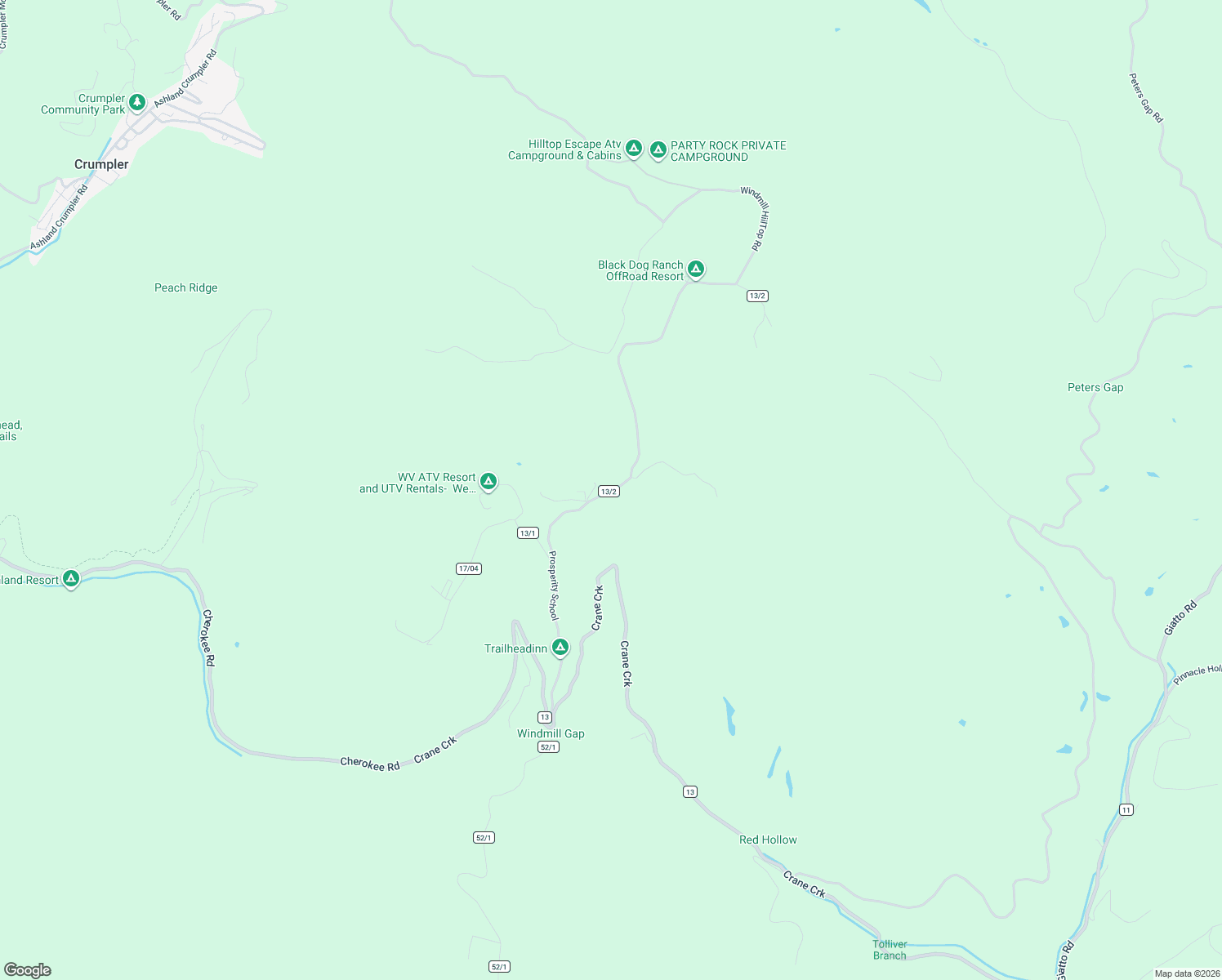 map of restaurants, bars, coffee shops, grocery stores, and more near Windmill Gap-Prosperity Road in Mercer County