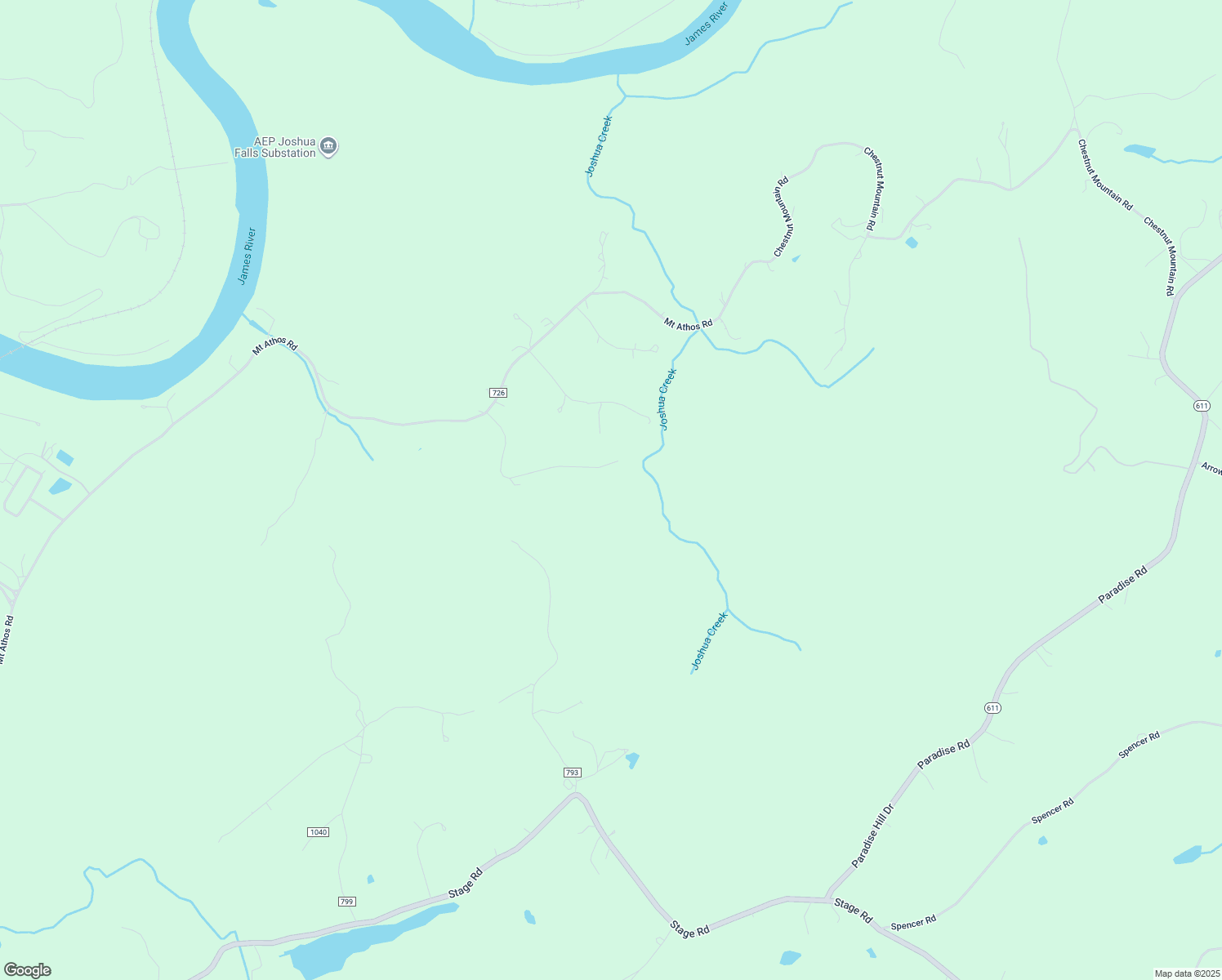 map of restaurants, bars, coffee shops, grocery stores, and more near 609 Pecan Drive in Lynchburg