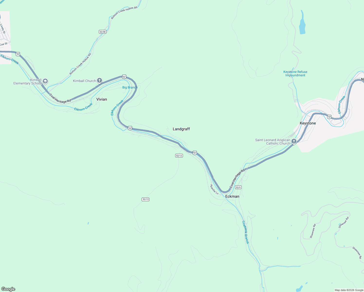 map of restaurants, bars, coffee shops, grocery stores, and more near 30767 Coal Heritage Road in Northfork